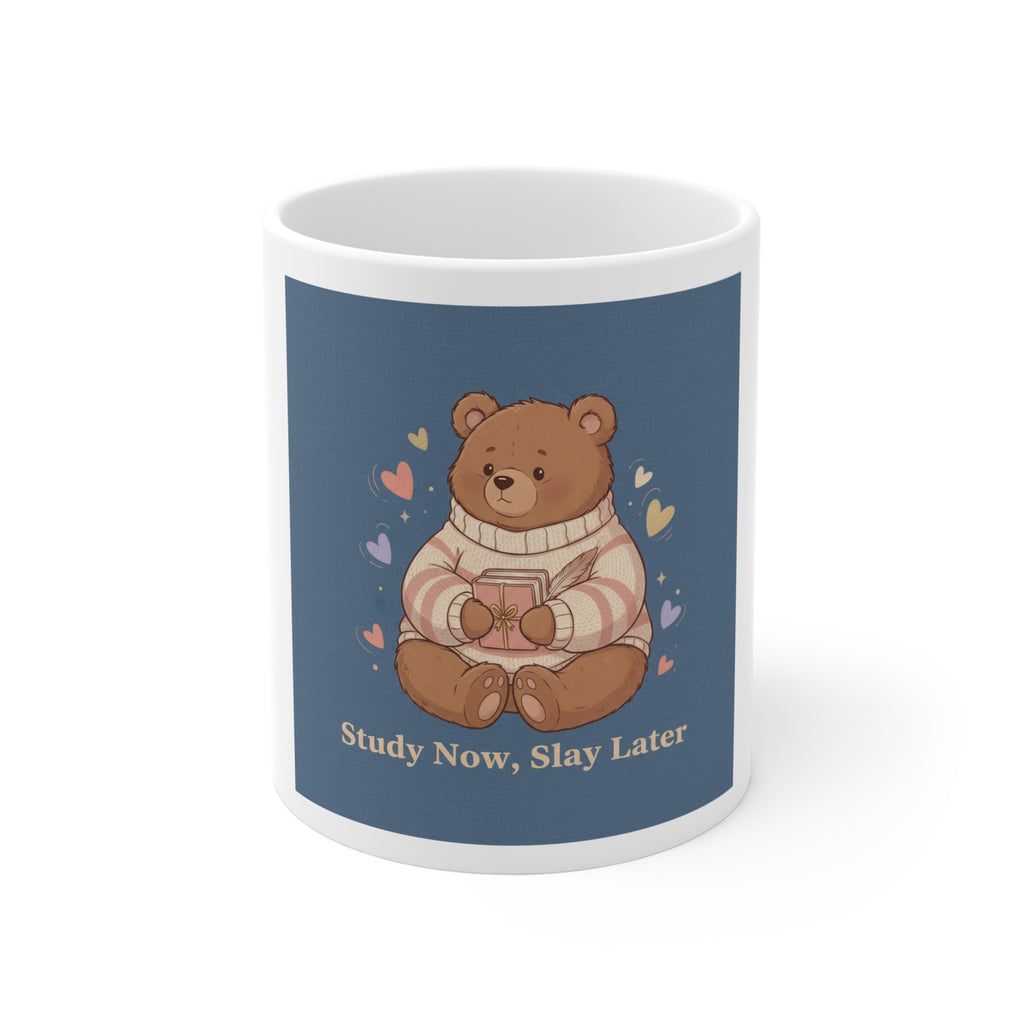 Bear Mug 11oz – Study Now Slay Later
