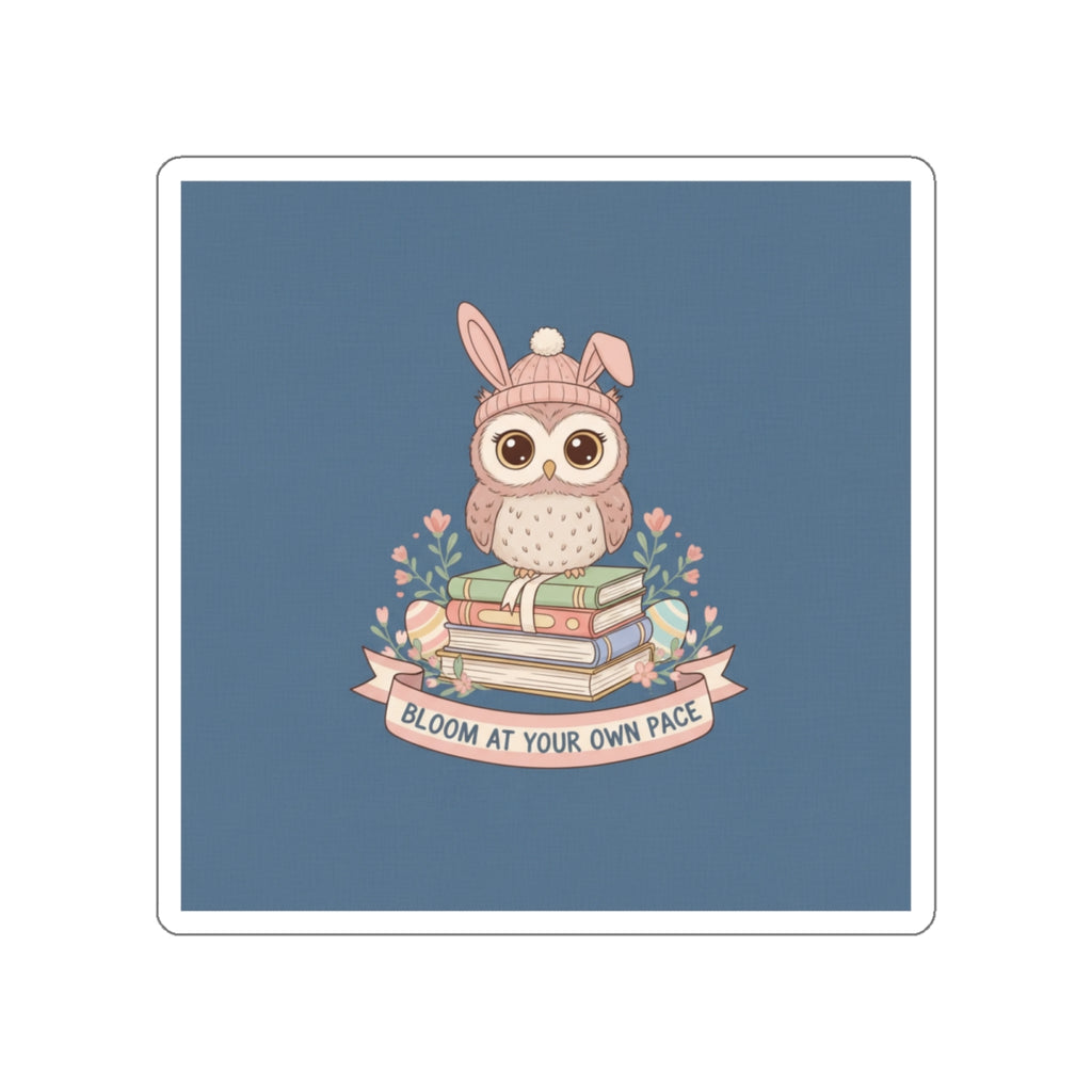 Bunny Die-Cut Sticker – Bloom at Your Own Pace
