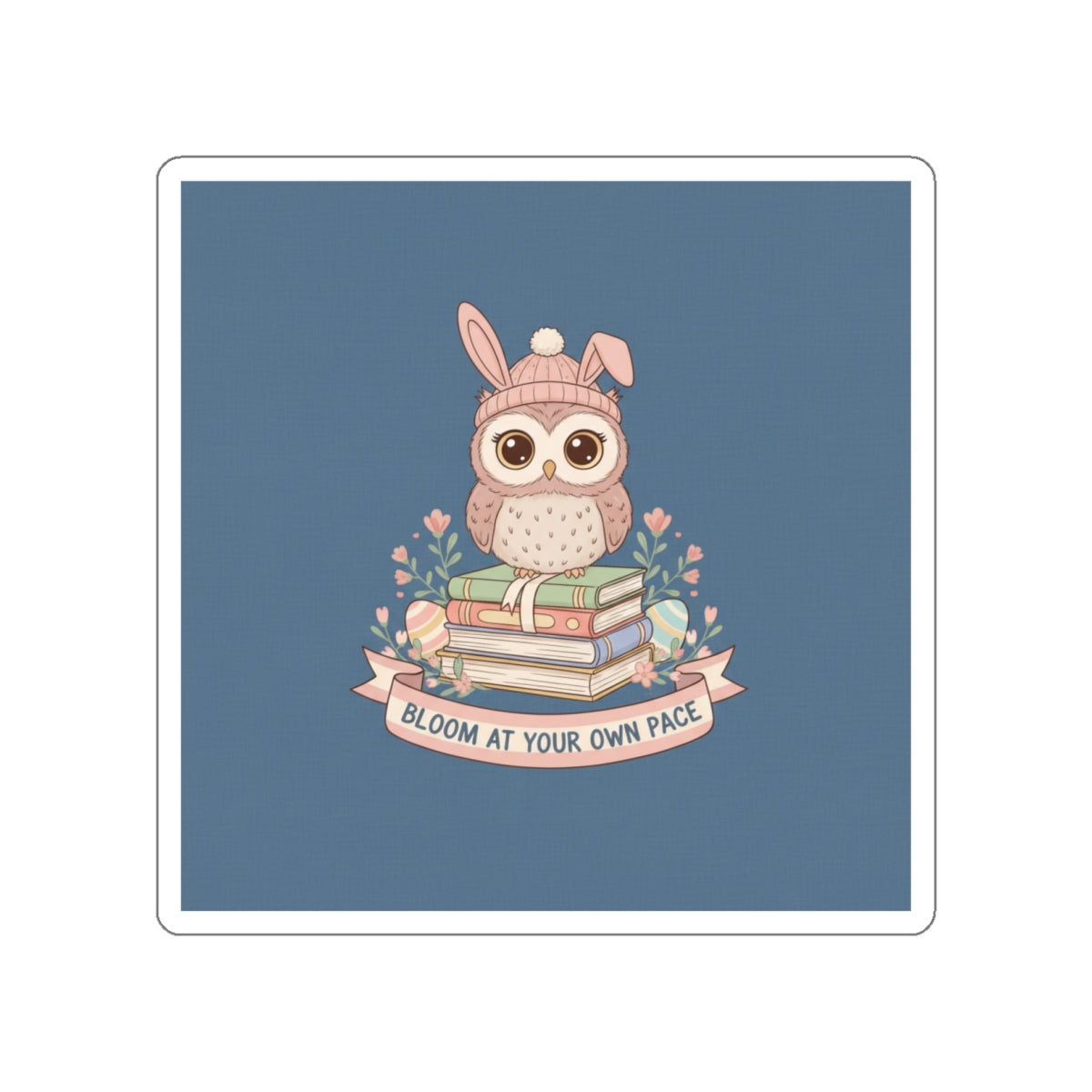 Bunny Die-Cut Sticker – Bloom at Your Own Pace