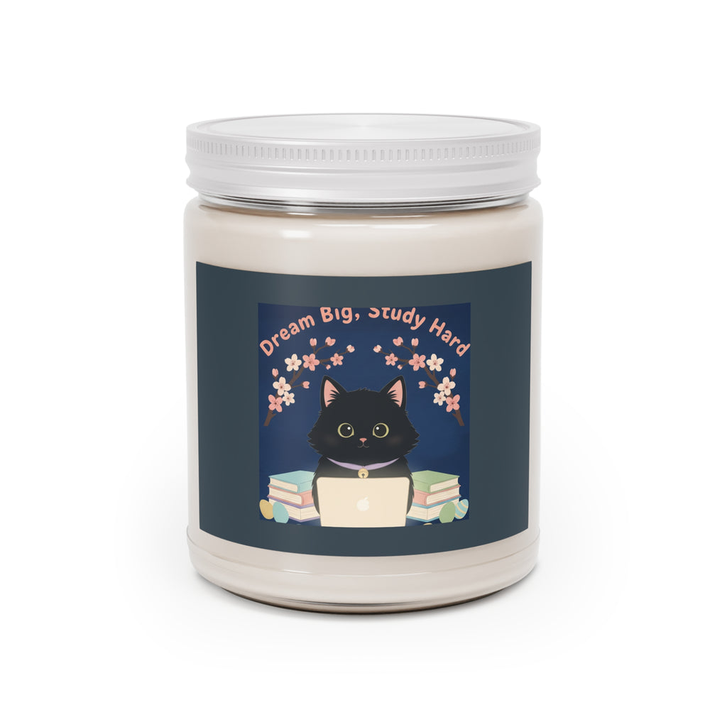 Black Cat Scented Candle – Dream Big Study Hard