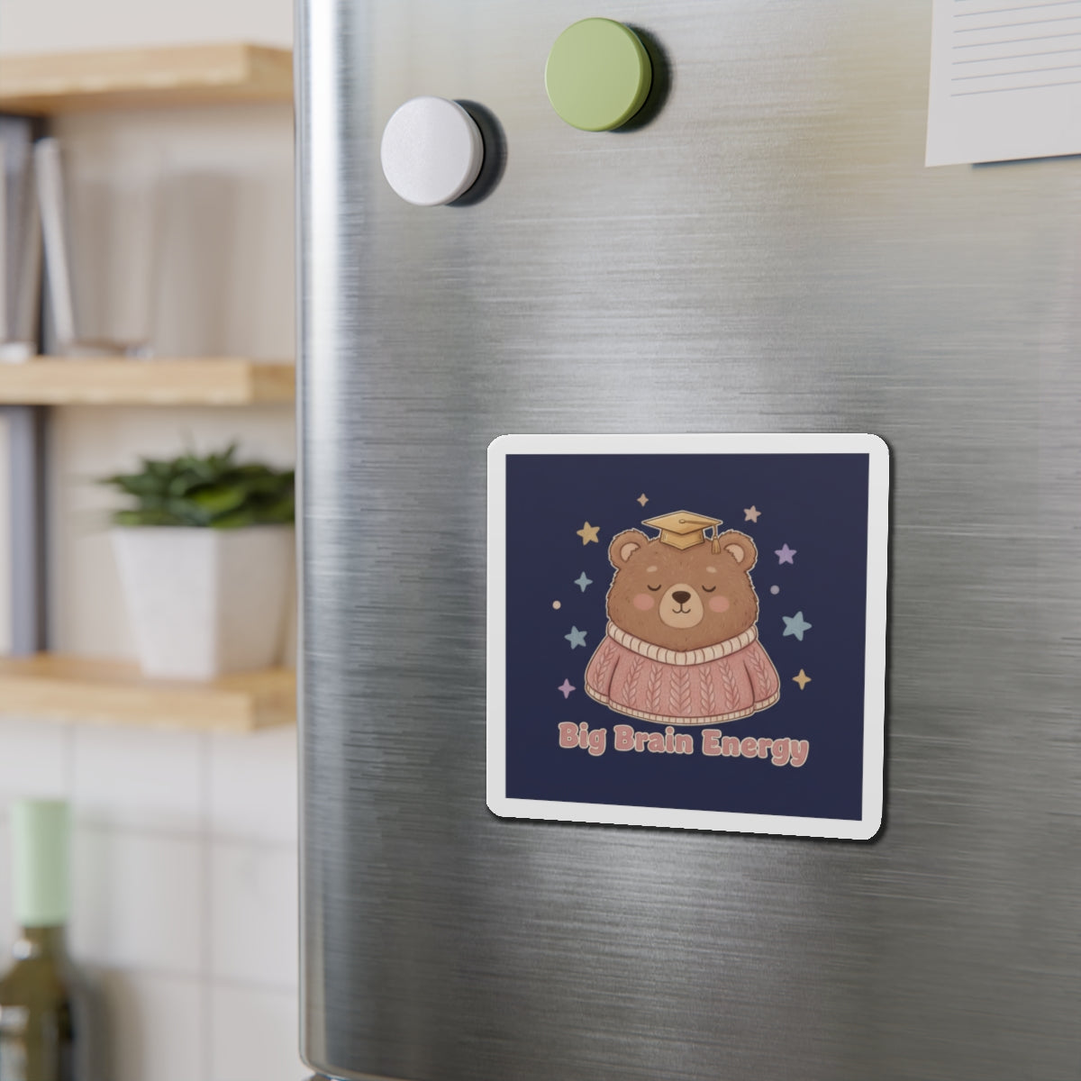 Bear Die-Cut Magnet – Big Brain Energy
