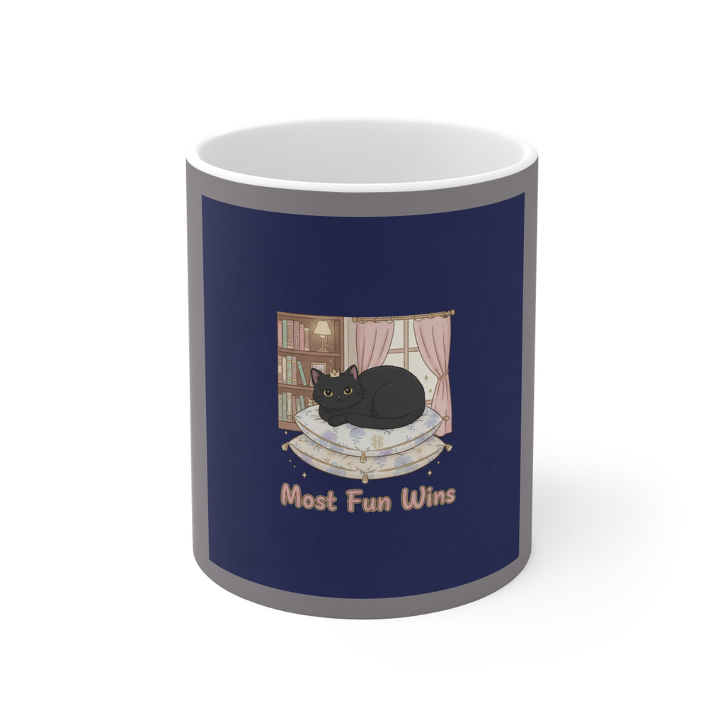Black Cat Mug 11oz – Most Fun Wins