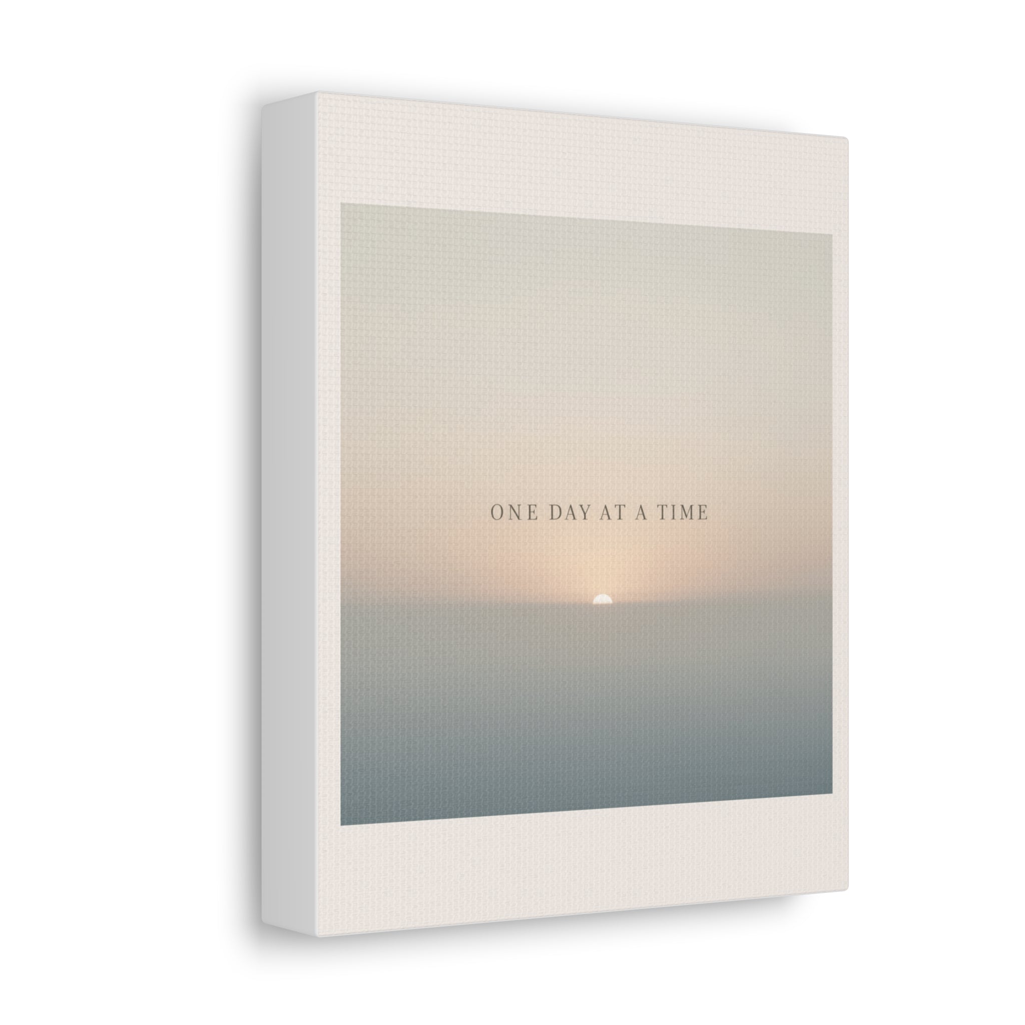 "ONE DAY AT A TIME" Black Cat Canvas | College Girl Gift | Fashion | KayKay Classics
