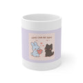 "LOVE CAN BE SOFT" Black Cat Mug | College Girl Gift | Fashion | KayKay Classics