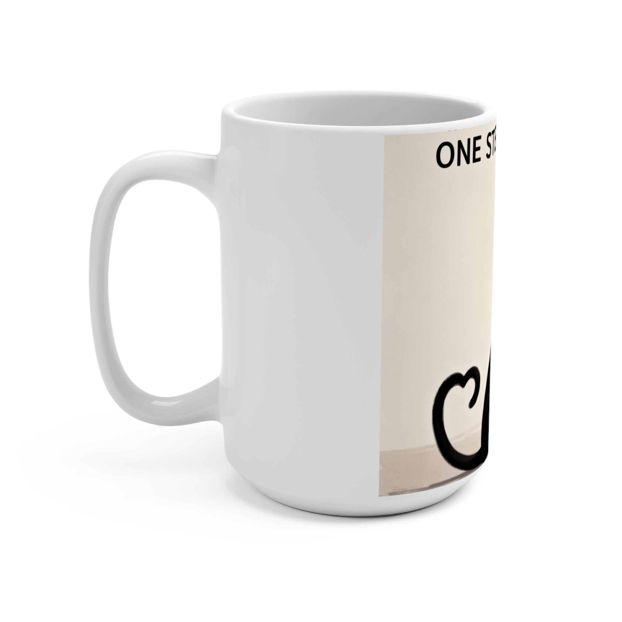 ONE STEP AT A TIME Cat Mug 15oz