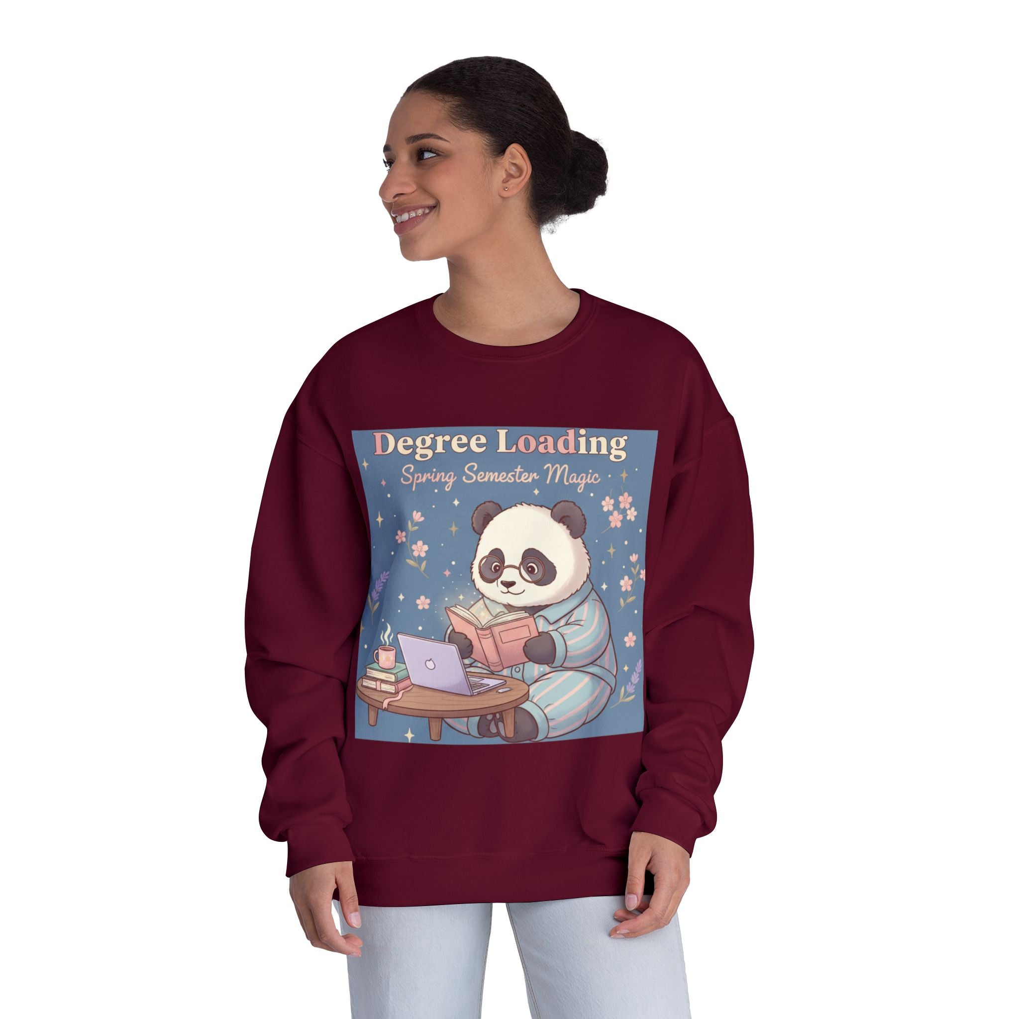 Panda Crewneck Sweatshirt – Degree Loading Spring Semester Magic