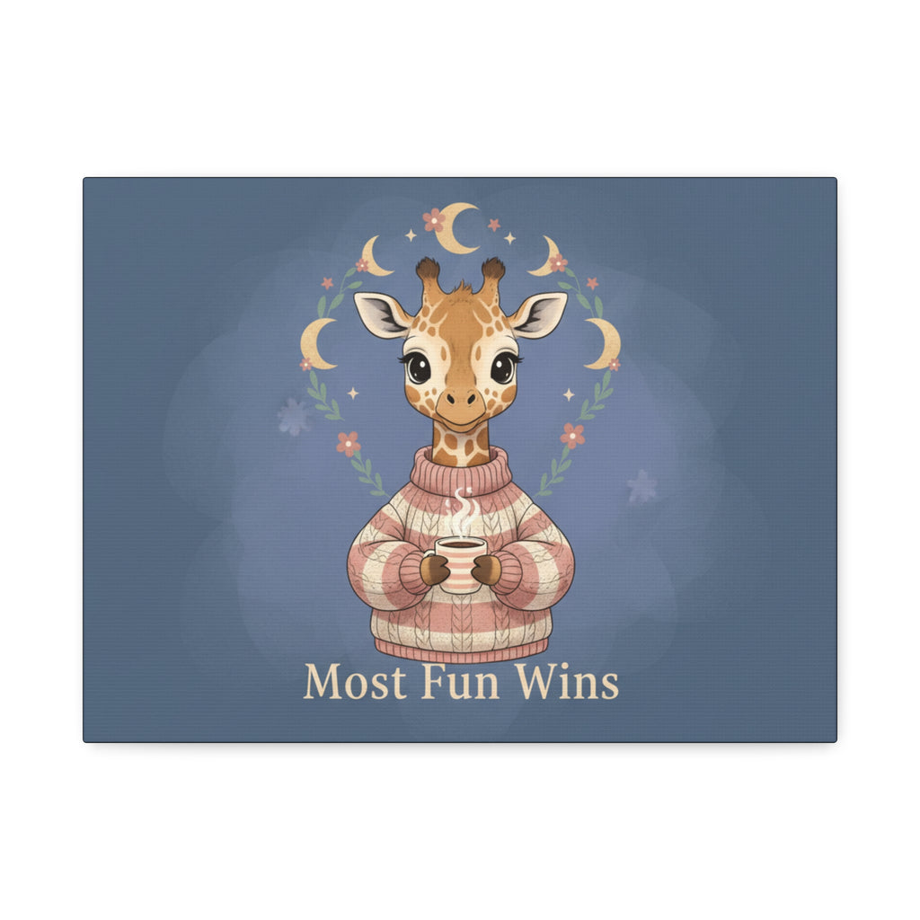 Giraffe Canvas Print – Most Fun Wins
