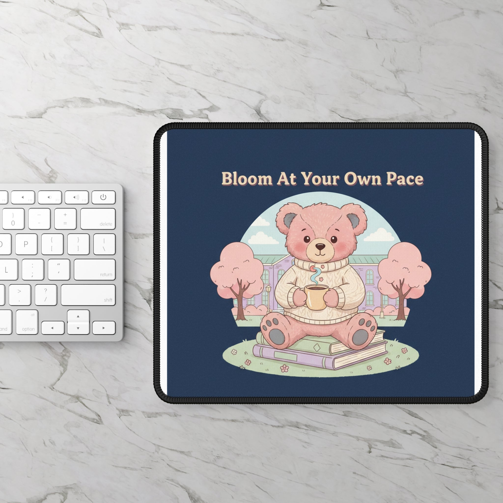 Bear Mouse Pad – Bloom at Your Own Pace