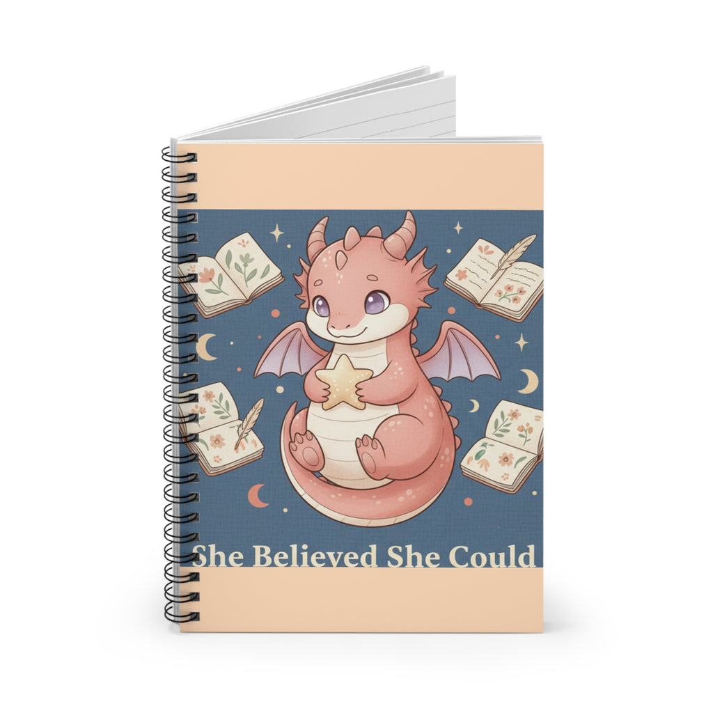 Dragon Spiral Notebook – She Believed She Could
