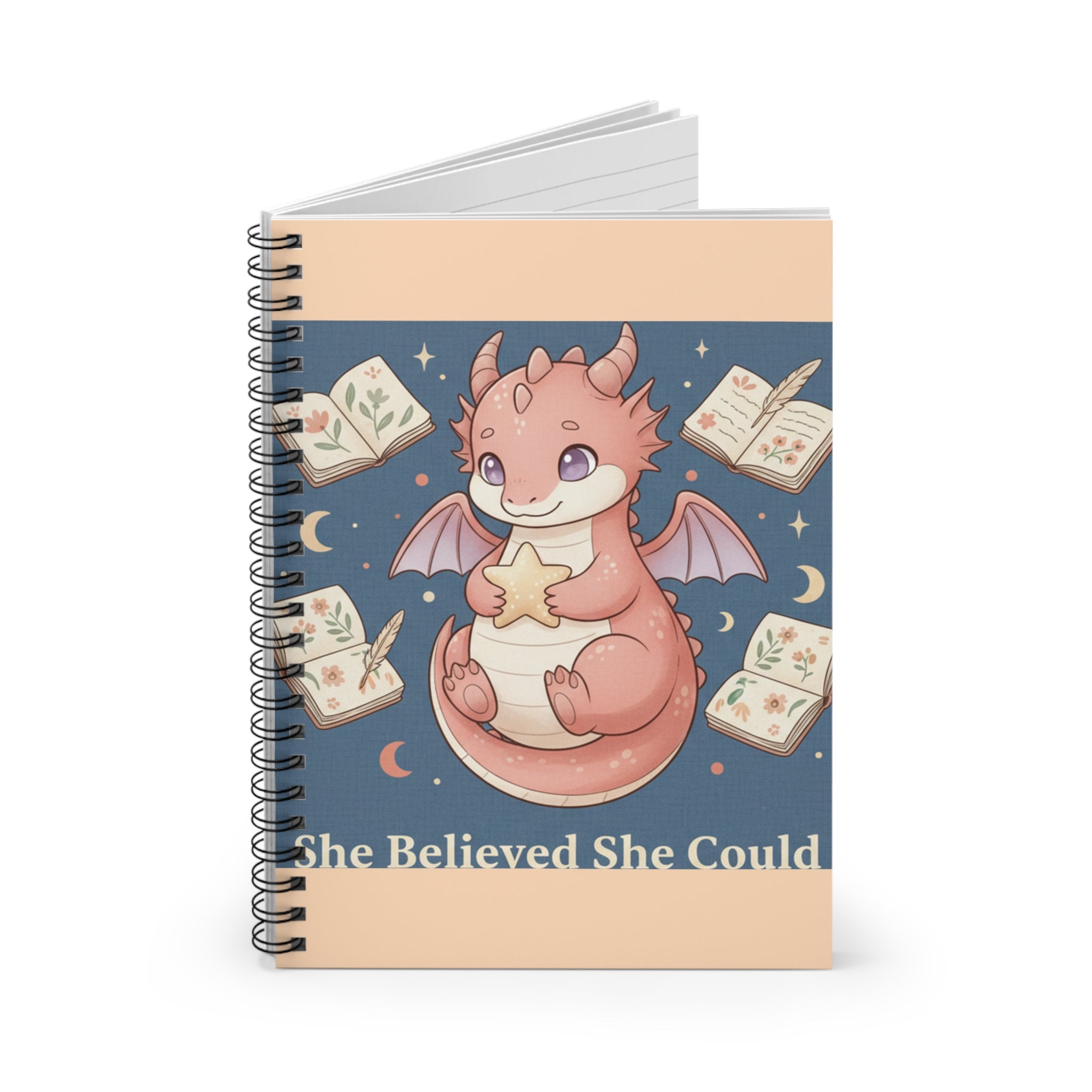 Dragon Spiral Notebook – She Believed She Could