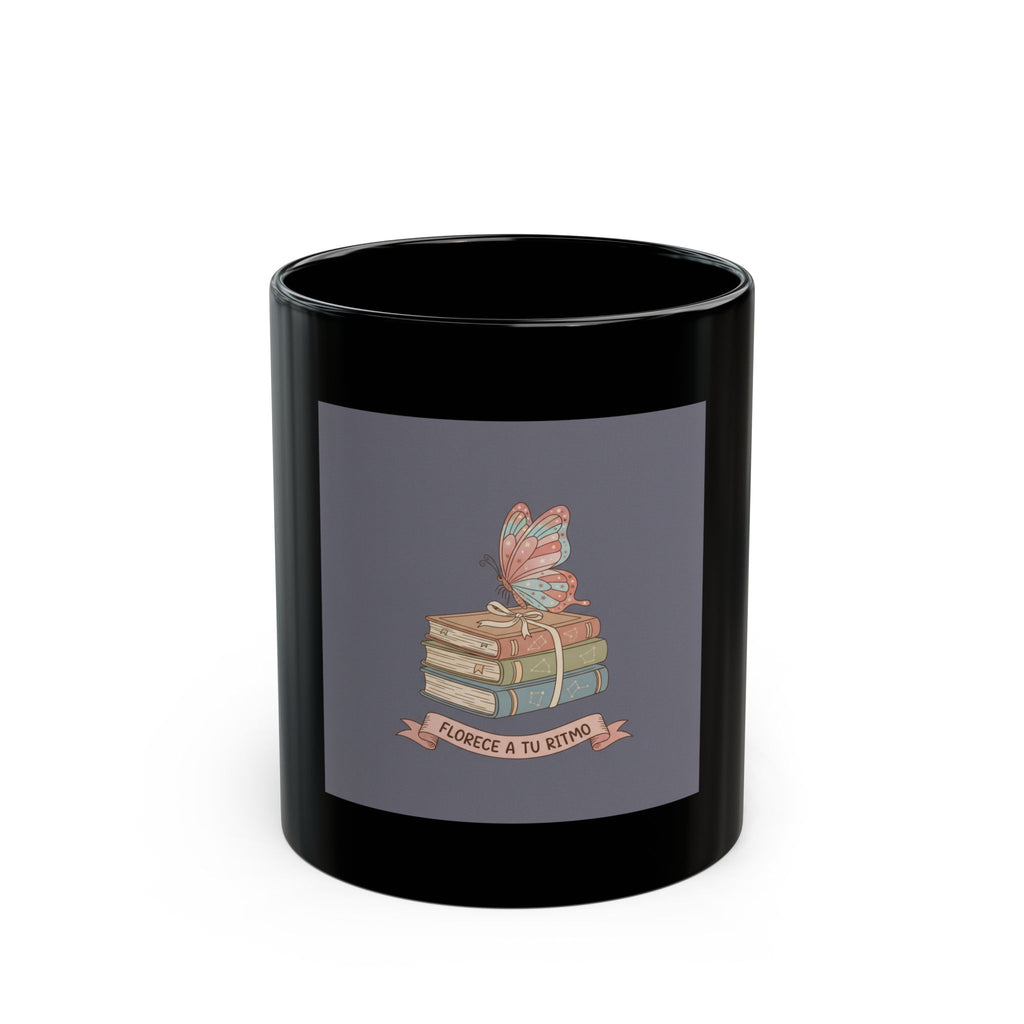 Bunny Black Mug 11oz – Florece a Tu Ritmo