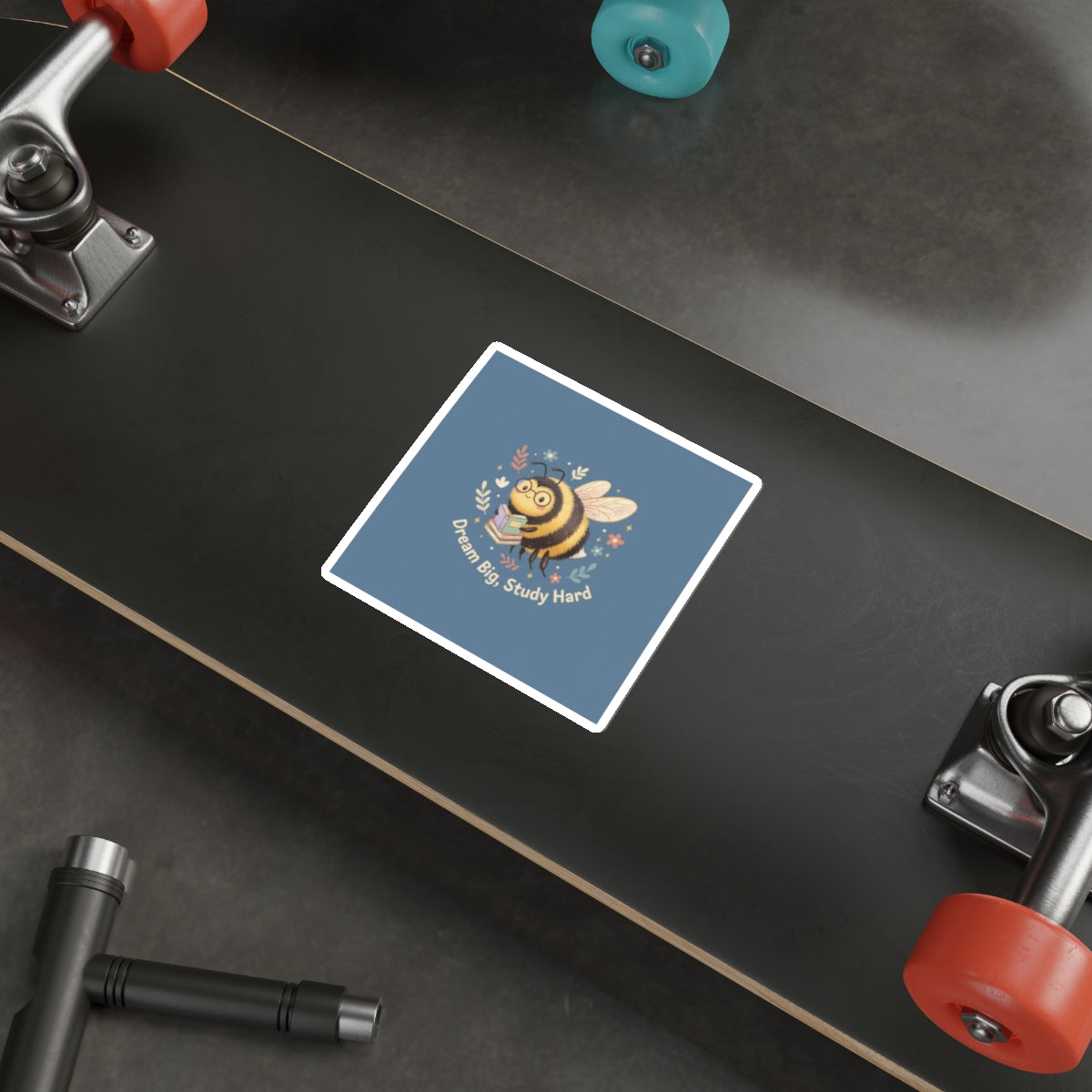 Bee Die-Cut Sticker – Dream Big Study Hard
