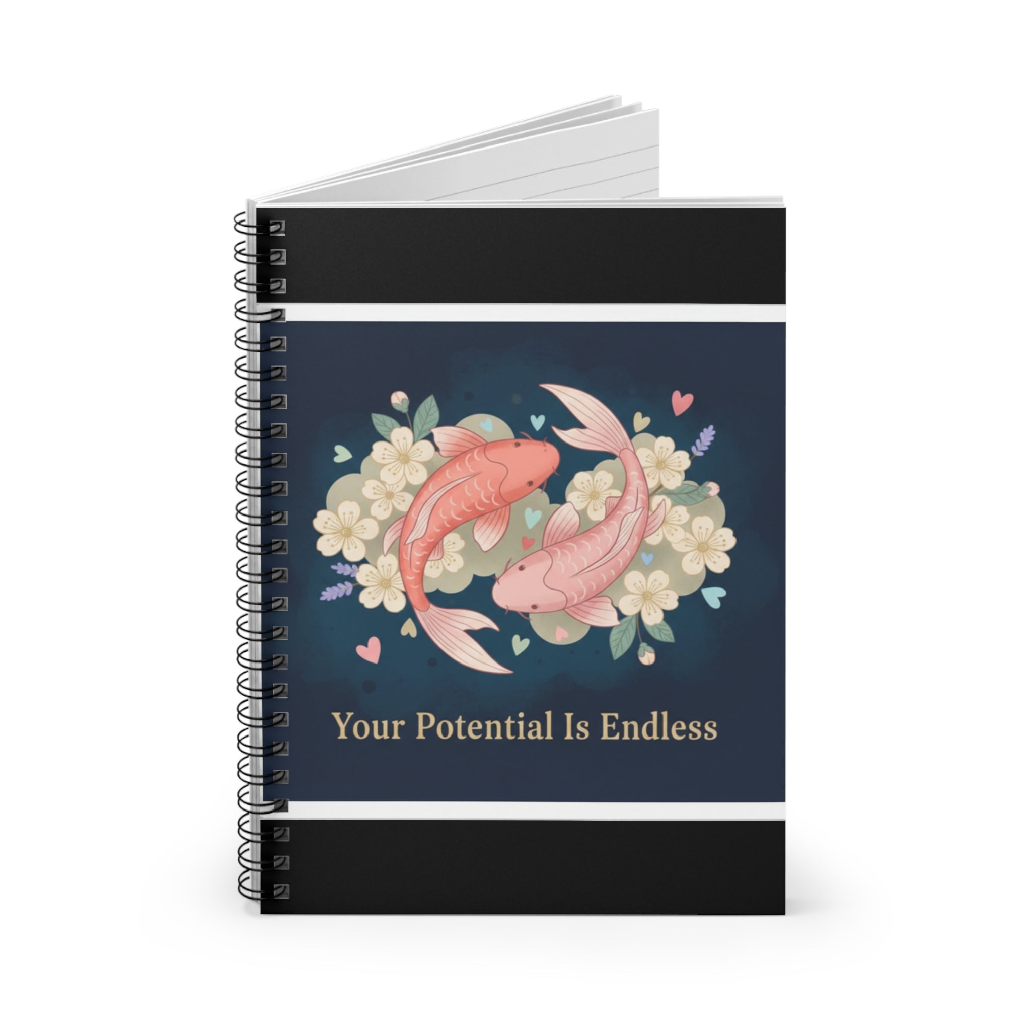 Koi Spiral Notebook – Your Potential is Endless