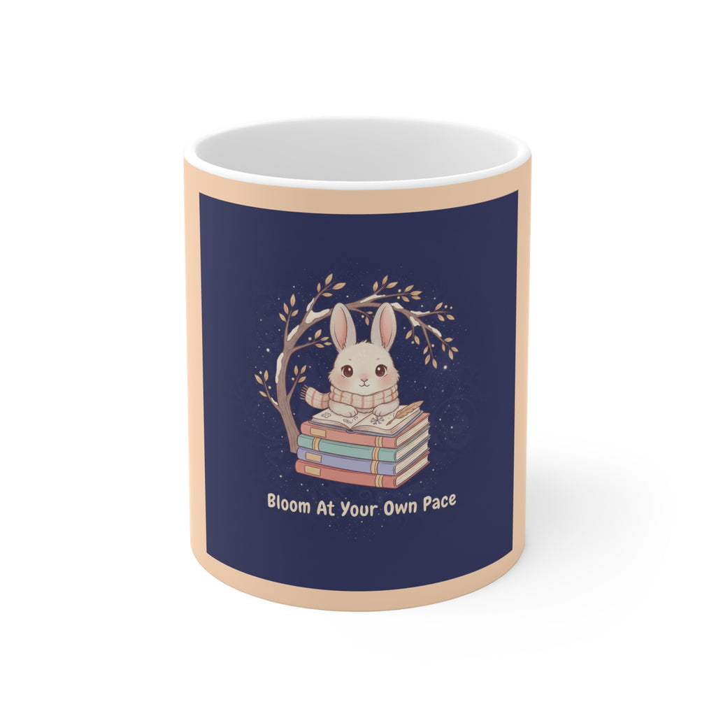 Rabbit Mug 11oz – Bloom at Your Own Pace