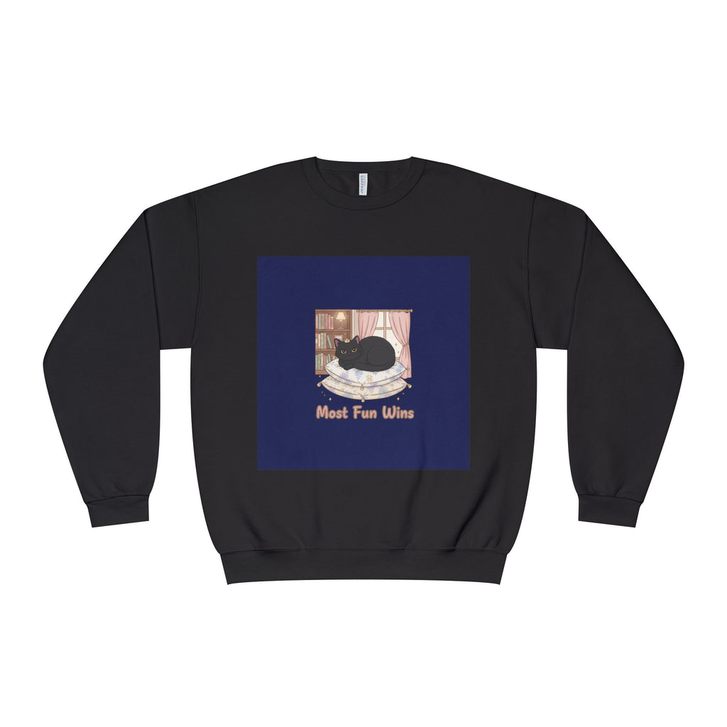 Black Cat Crewneck Sweatshirt – Most Fun Wins