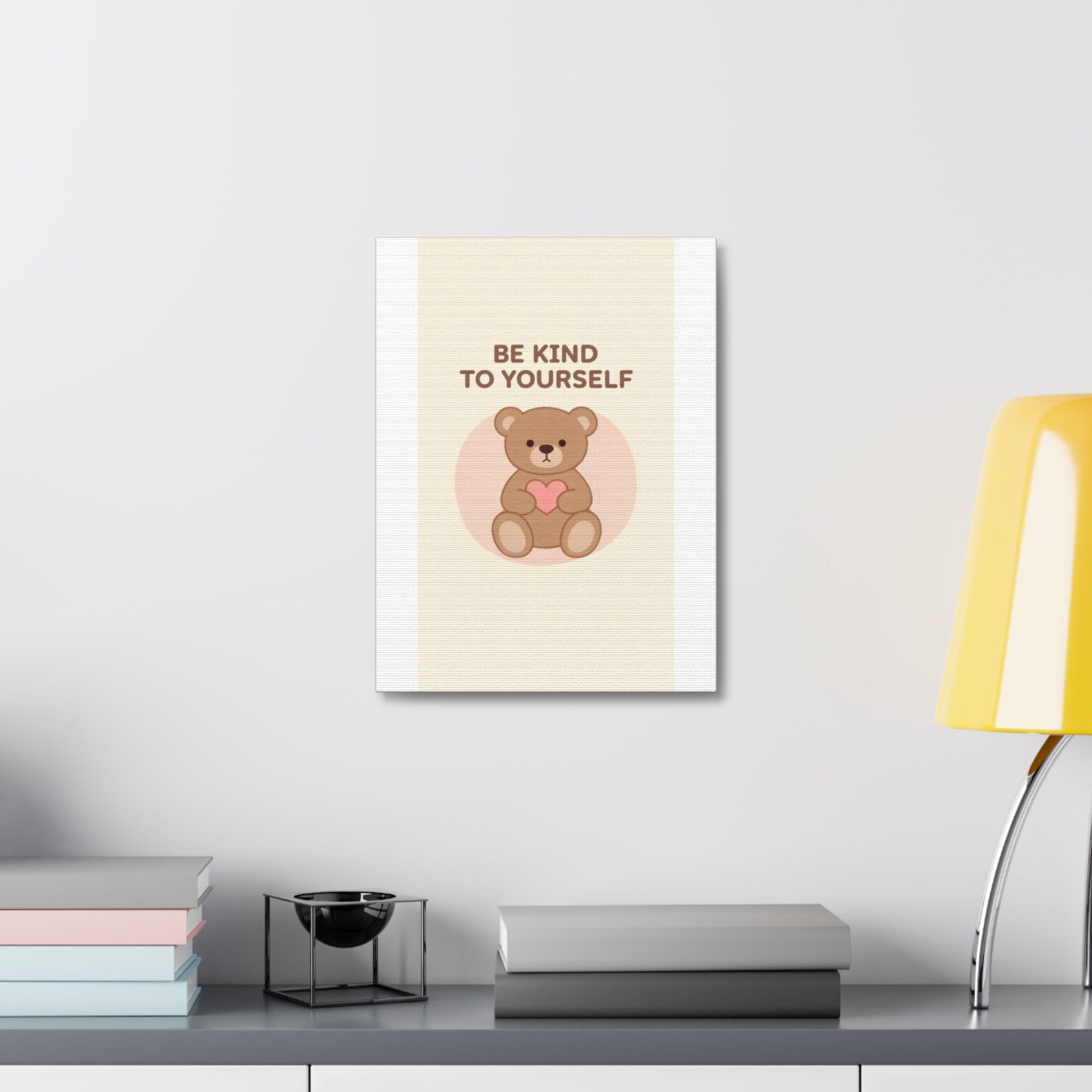 BE KIND TO YOURSELF Bear Canvas