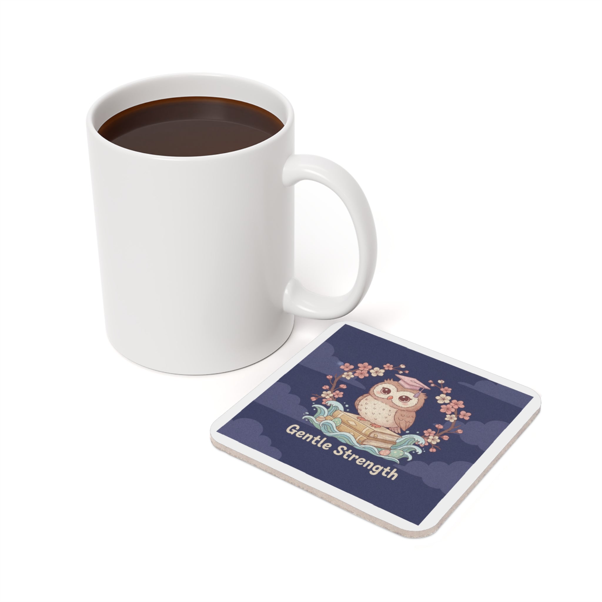 Owl Cork Coaster – Gentle Strength