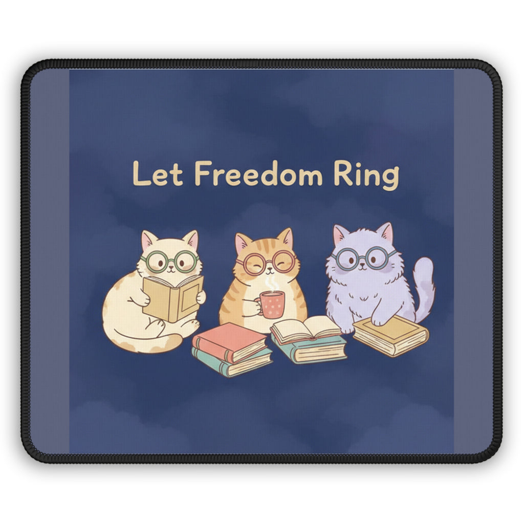 Cats With Glasses Mouse Pad – Let Freedom Ring