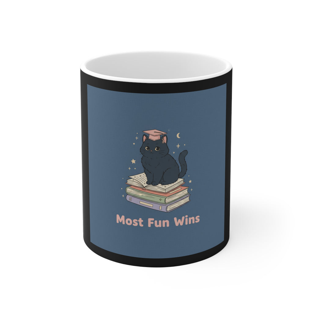 Black Cat Mug 11oz – Most Fun Wins