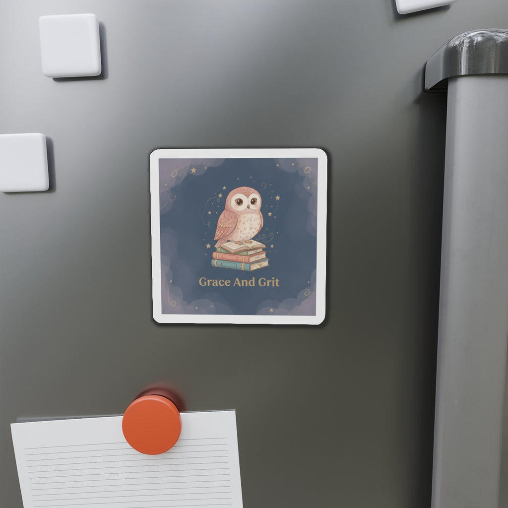 Owl Die-Cut Magnet – Grace and Grit