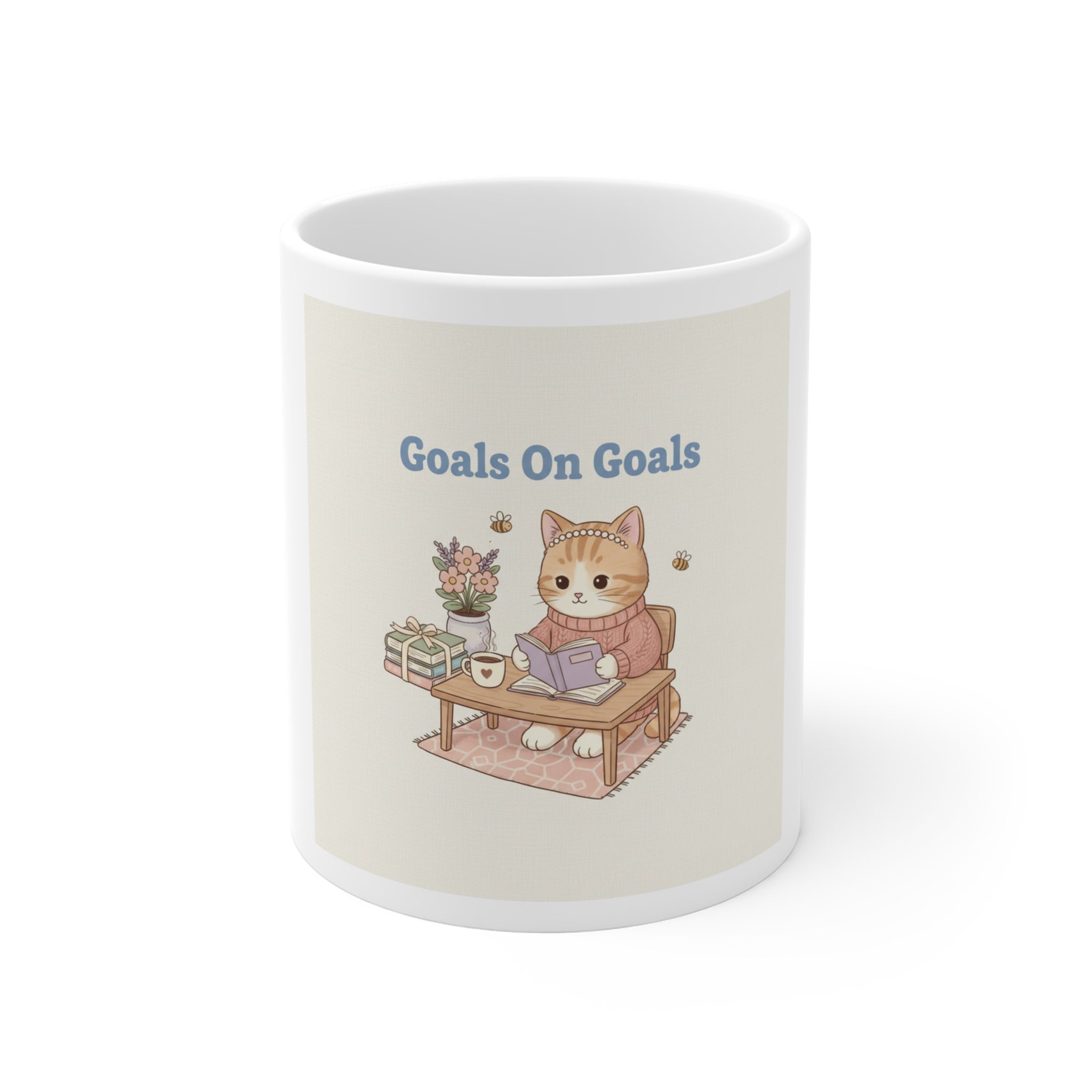 Goals On Goals Cat Mug 11oz