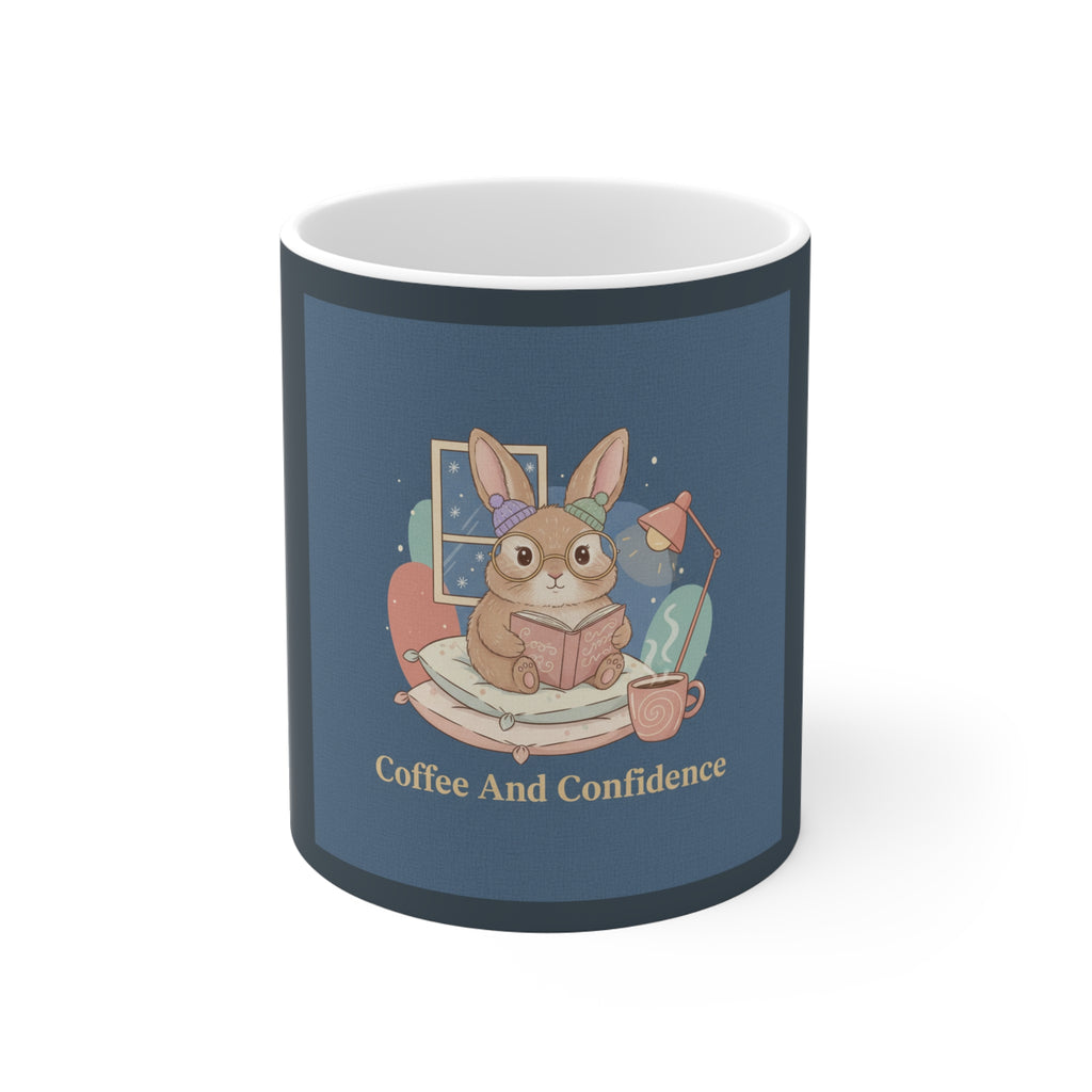 Rabbit Mug 11oz – Coffee and Confidence