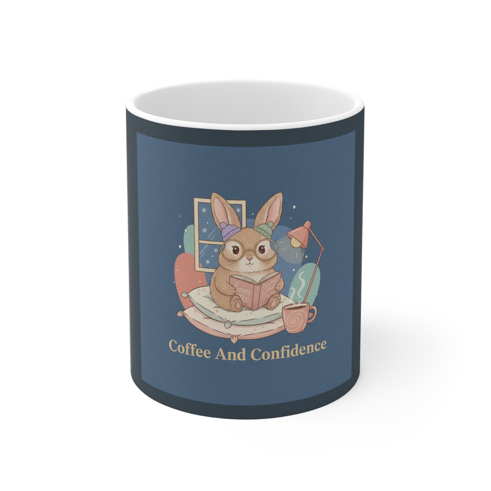 Rabbit Mug 11oz – Coffee and Confidence