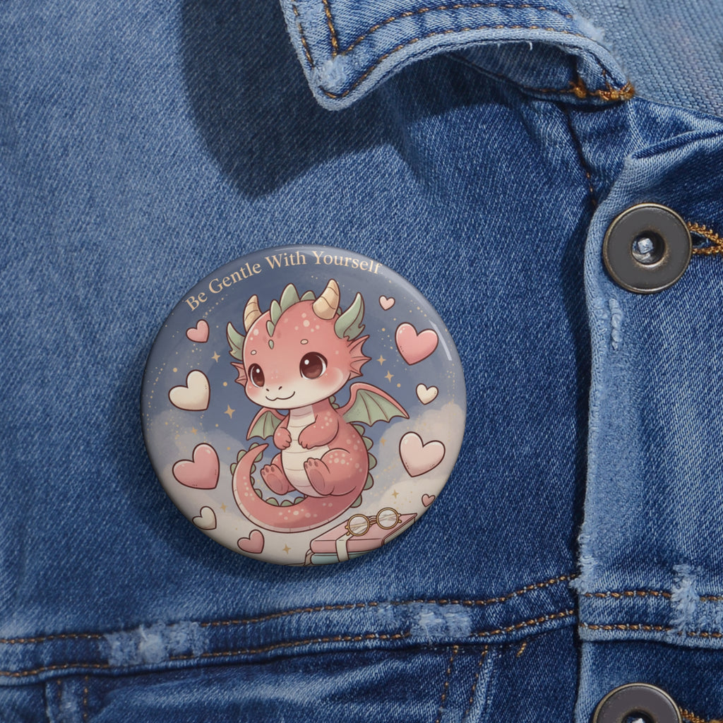 Cats With Glasses Pin Button – Be Gentle With Yourself