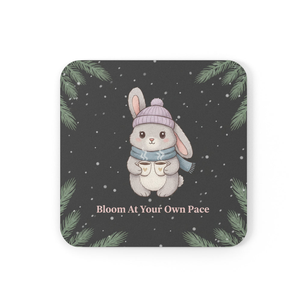 Bunny Cork Coaster – Bloom at Your Own Pace