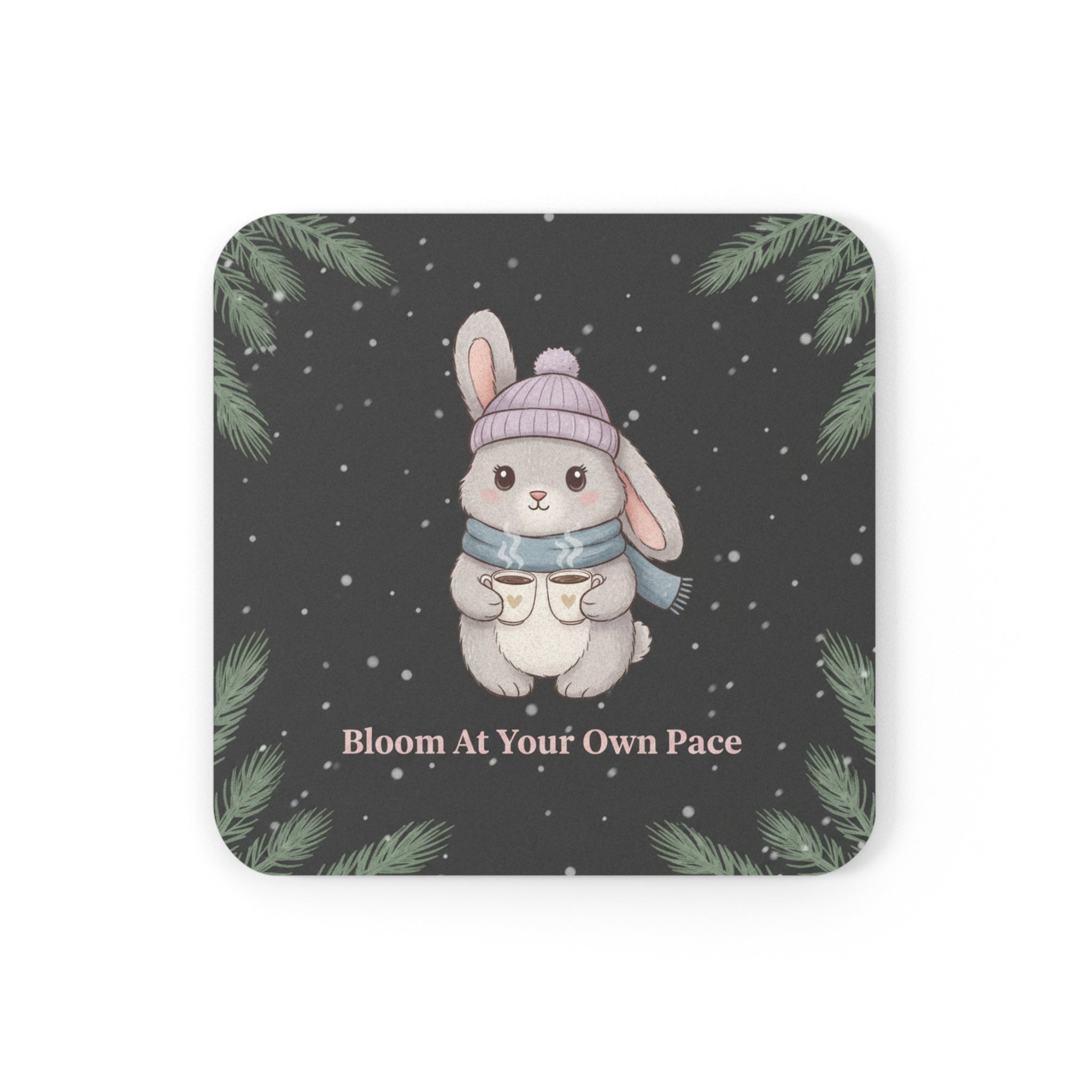 Bunny Cork Coaster – Bloom at Your Own Pace
