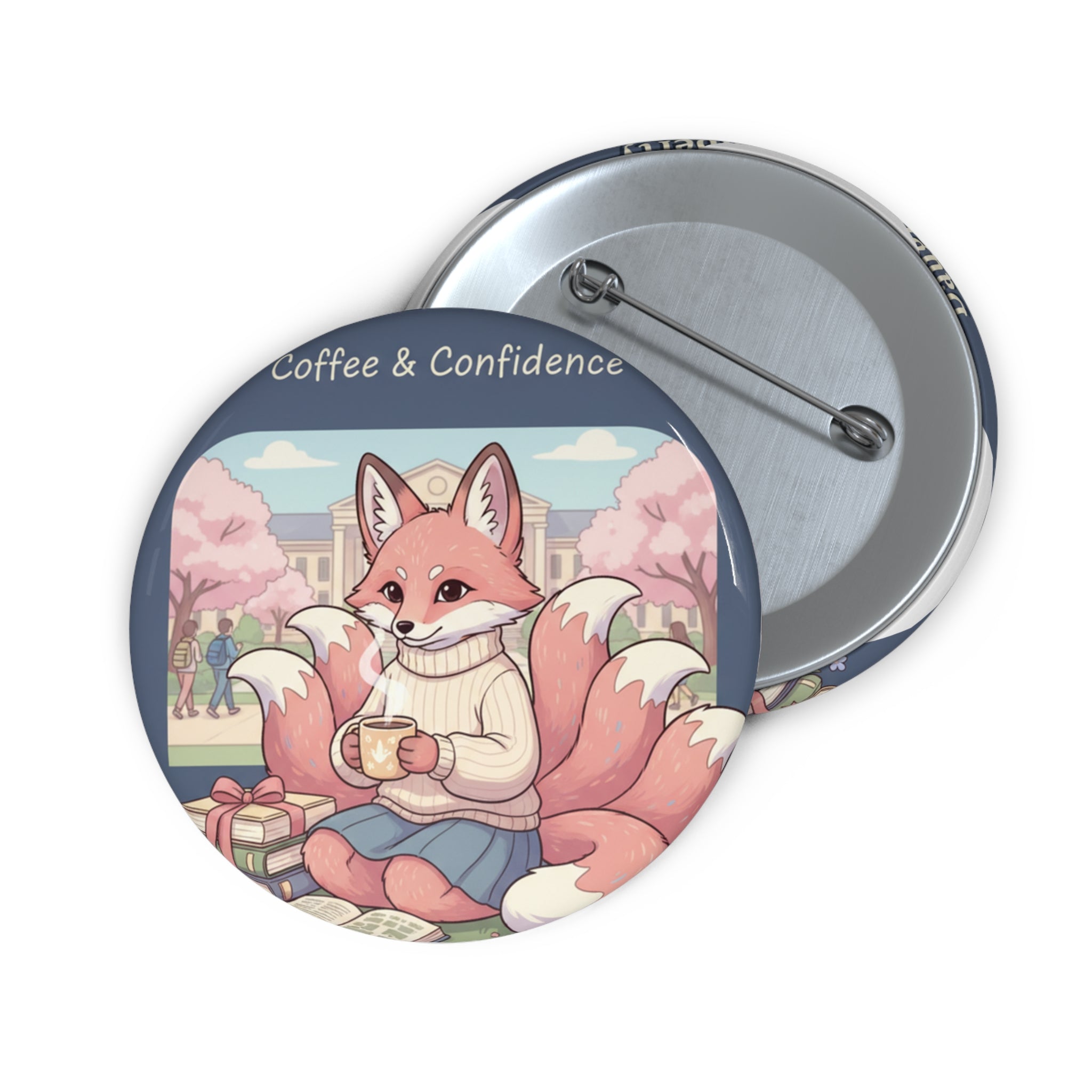 Kitsune Pin Button – Daughters of Liberty
