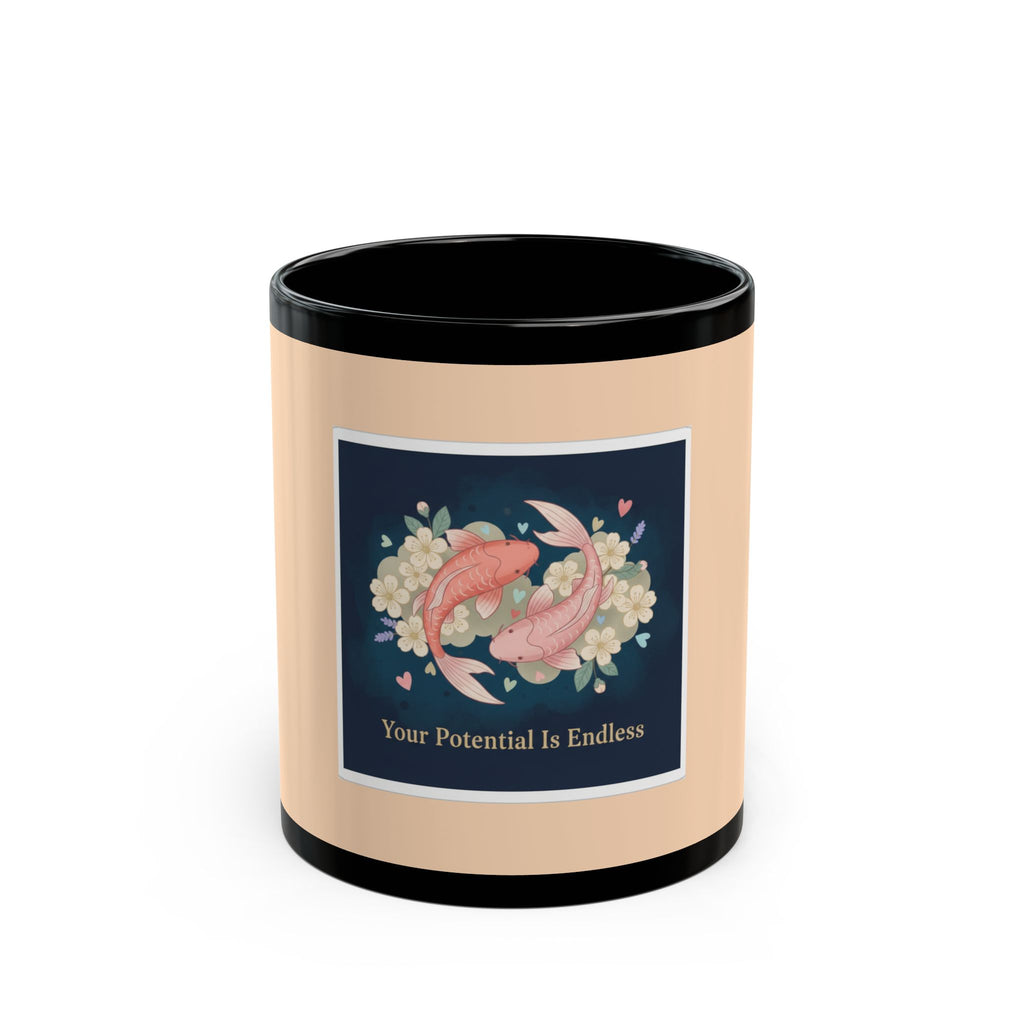 Koi Black Mug 11oz – Your Potential is Endless