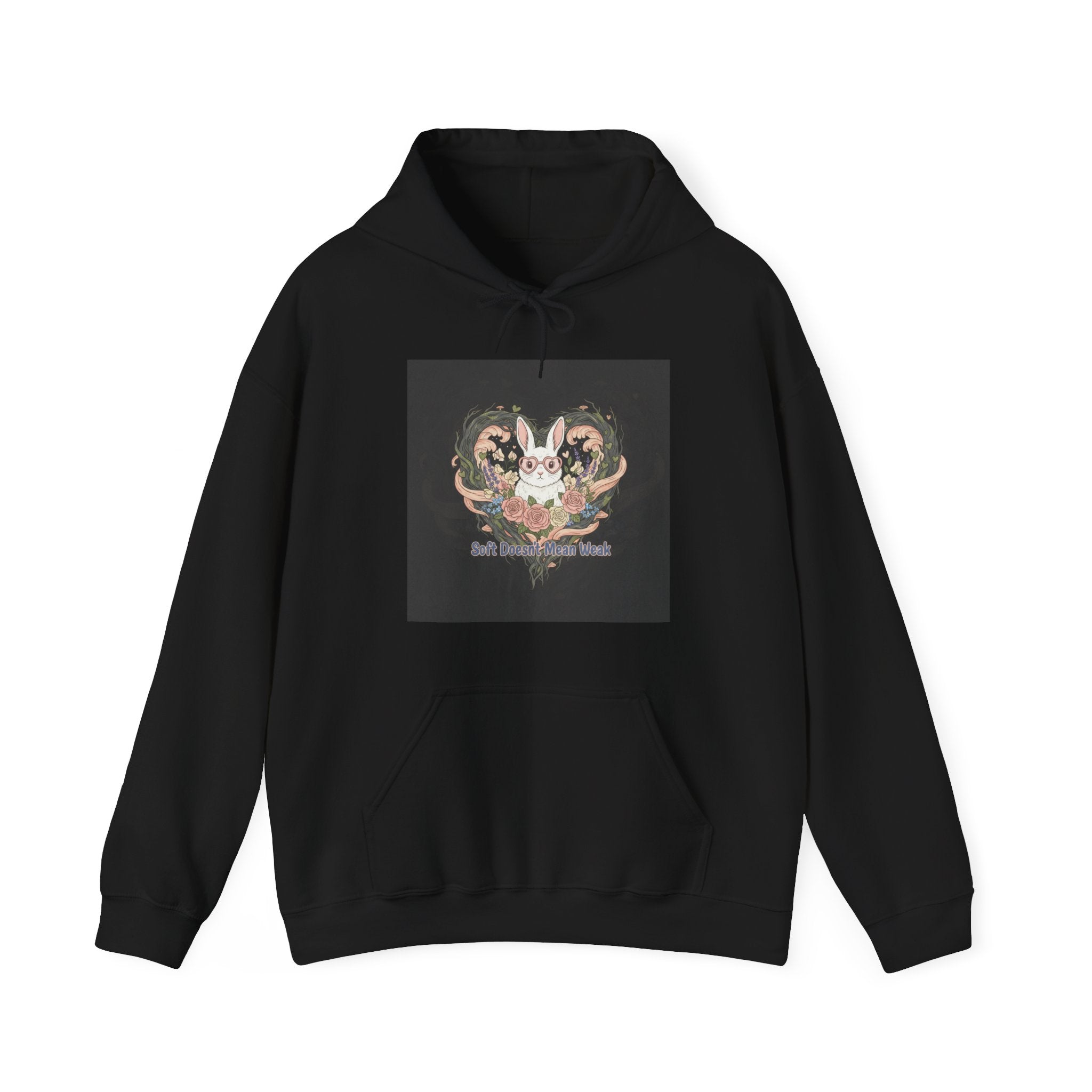 Soft Doesnt Mean Weak Rabbit Hoodie