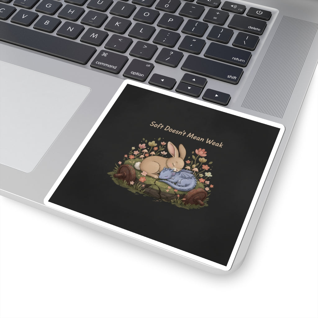 Dragon Kiss-Cut Sticker – Soft Doesnt Mean Weak