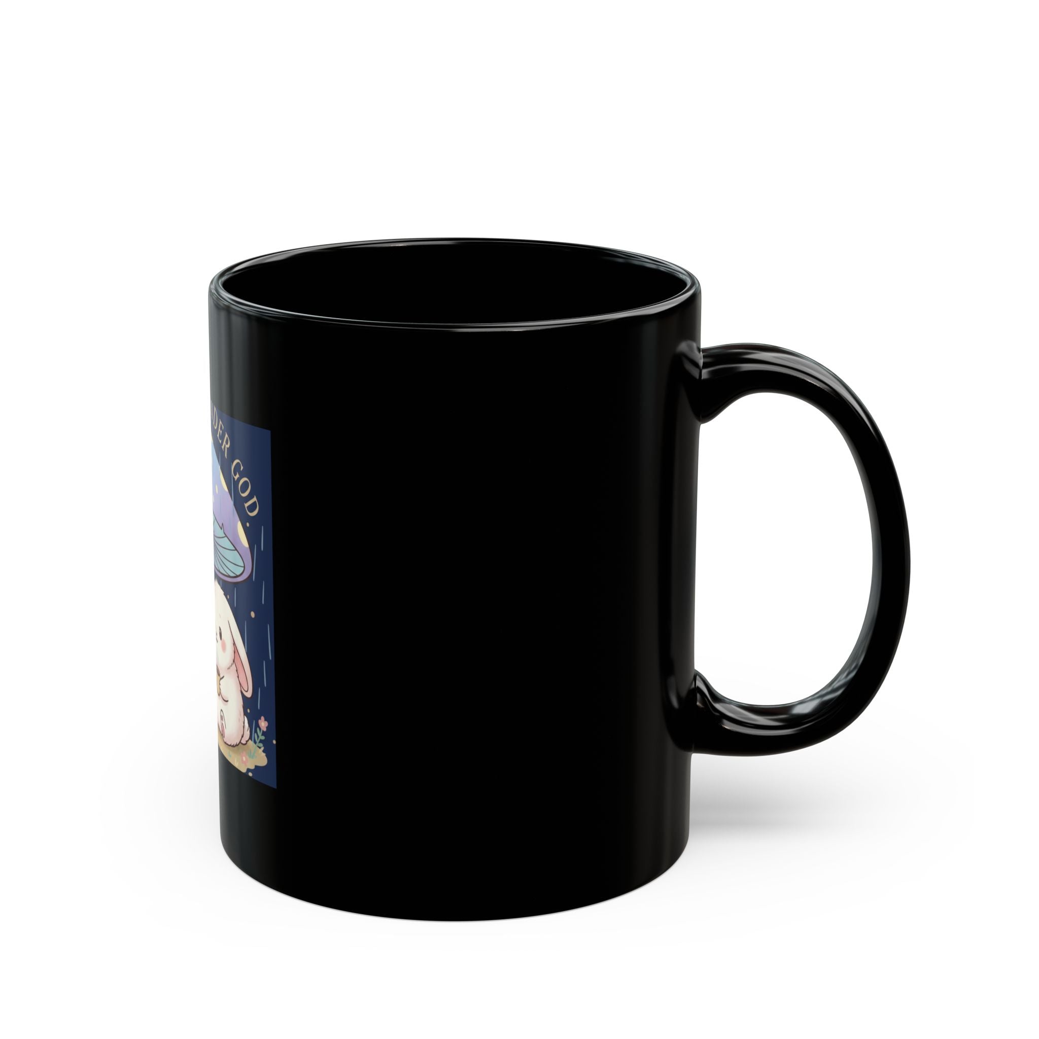 Two Cute Bunnies Black Mug 11oz – One Nation Under God
