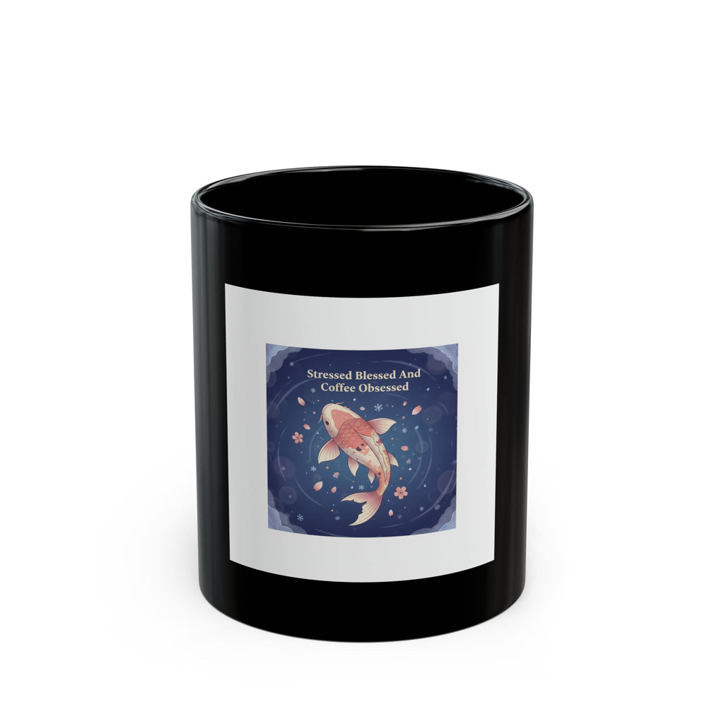Kitsune Black Mug 11oz – Stressed Blessed and Coffee Obsessed
