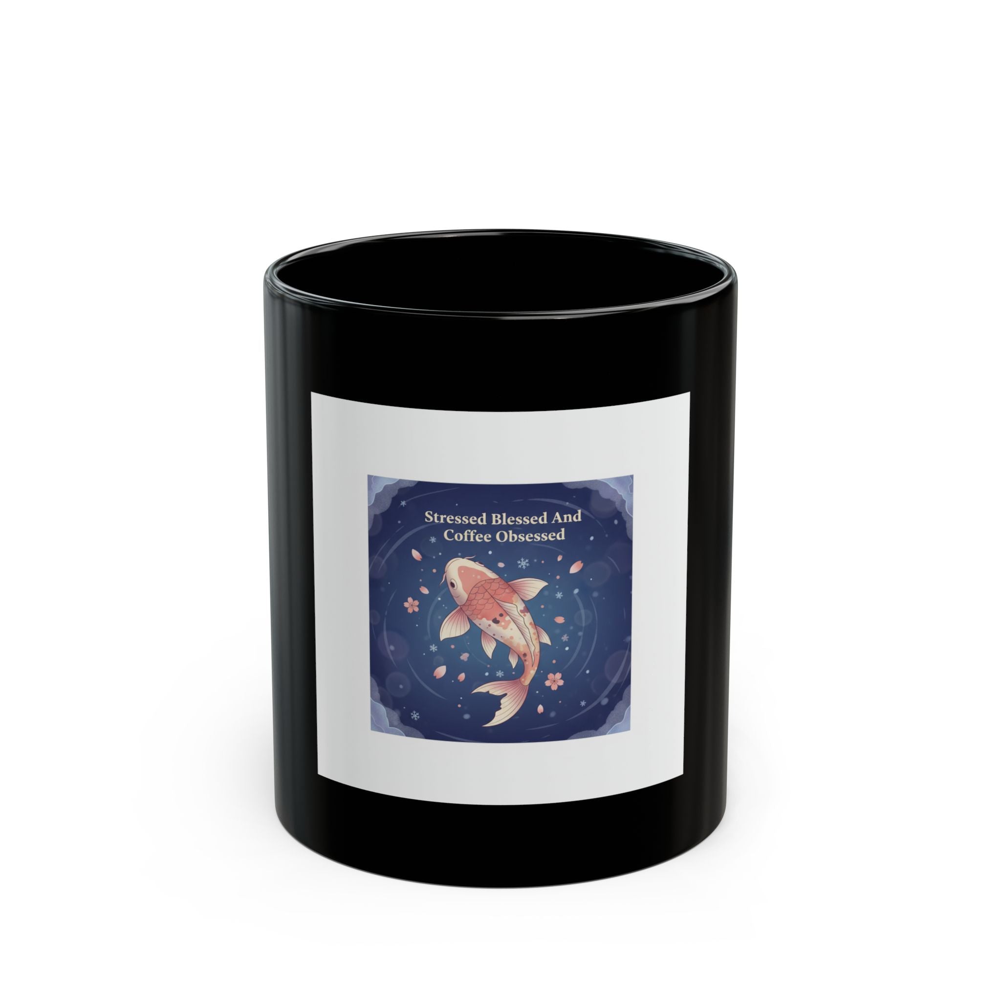 Kitsune Black Mug 11oz – Stressed Blessed and Coffee Obsessed