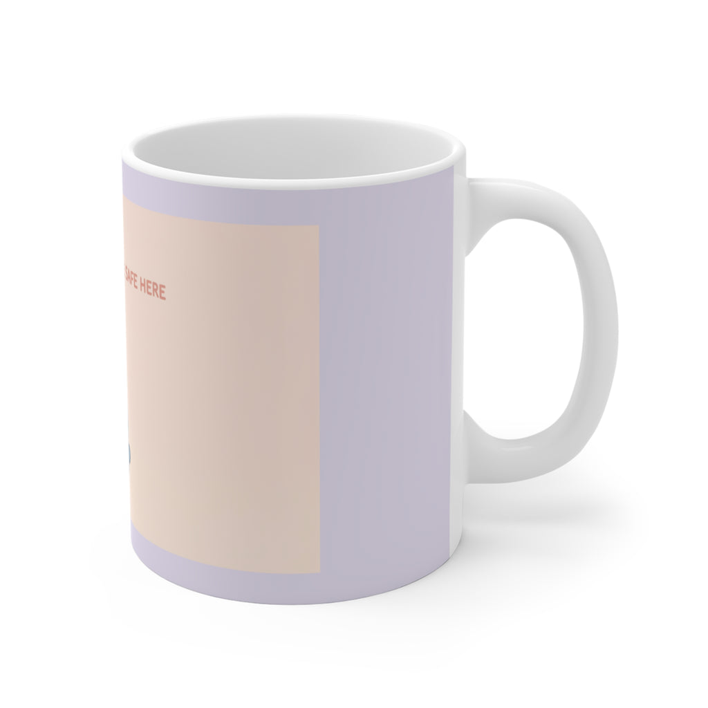 "SLOW DOWN, YOU'RE SAFE HERE" Black Cat Mug | Trendy Gift for Her | Drinkware | KayKay Classics