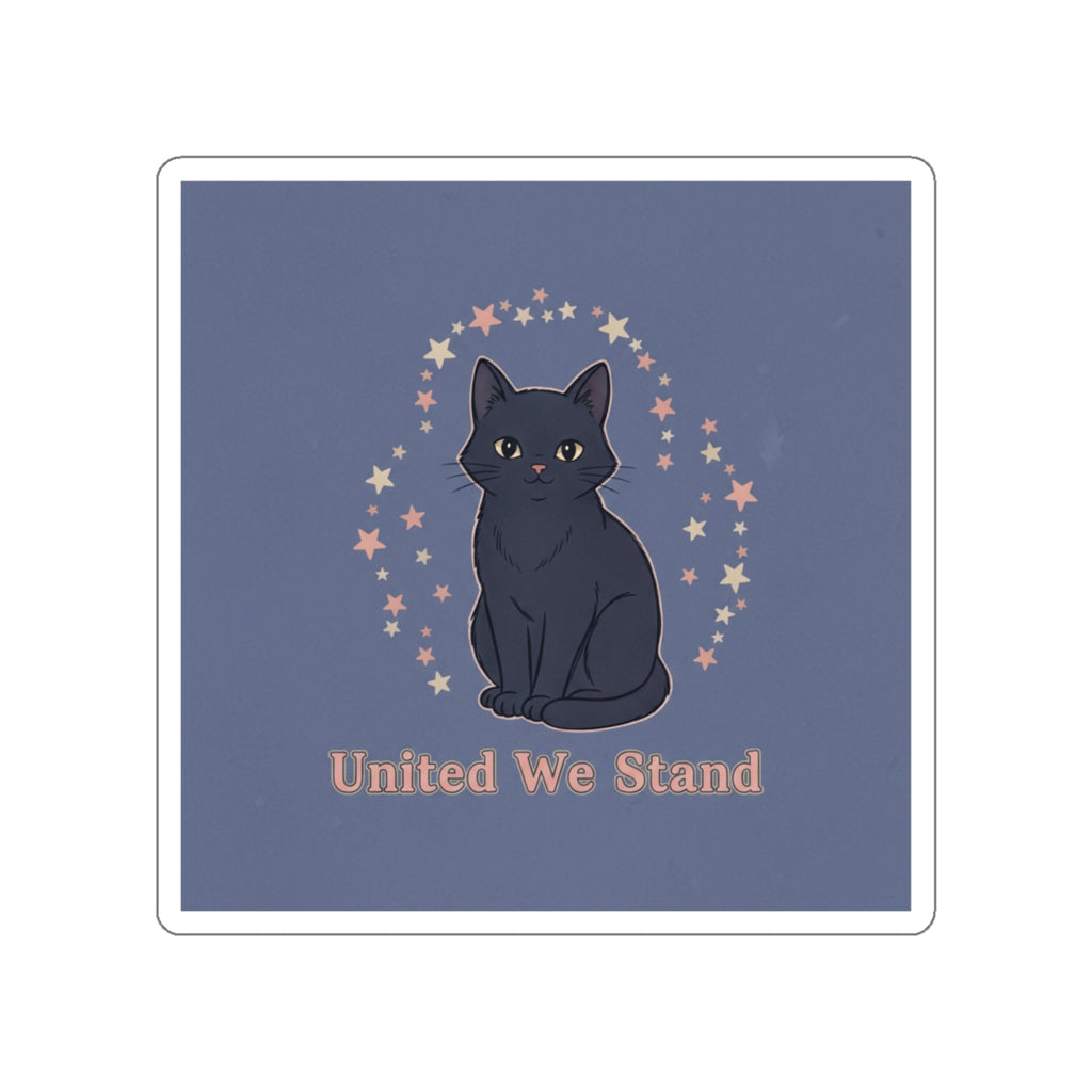 Black Cat Die-Cut Sticker – United We Stand