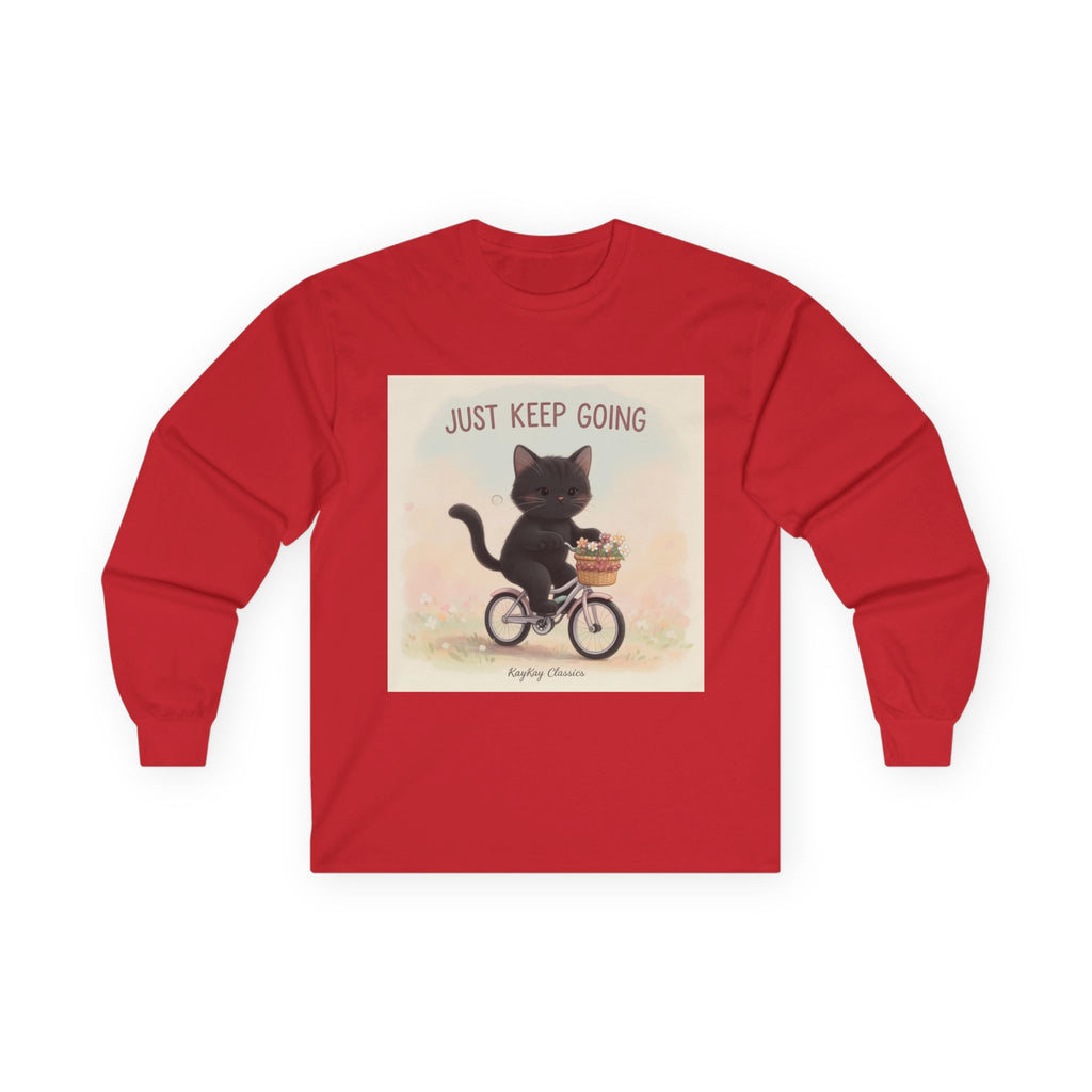 JUST KEEP GOING Cat Long Sleeve Tee