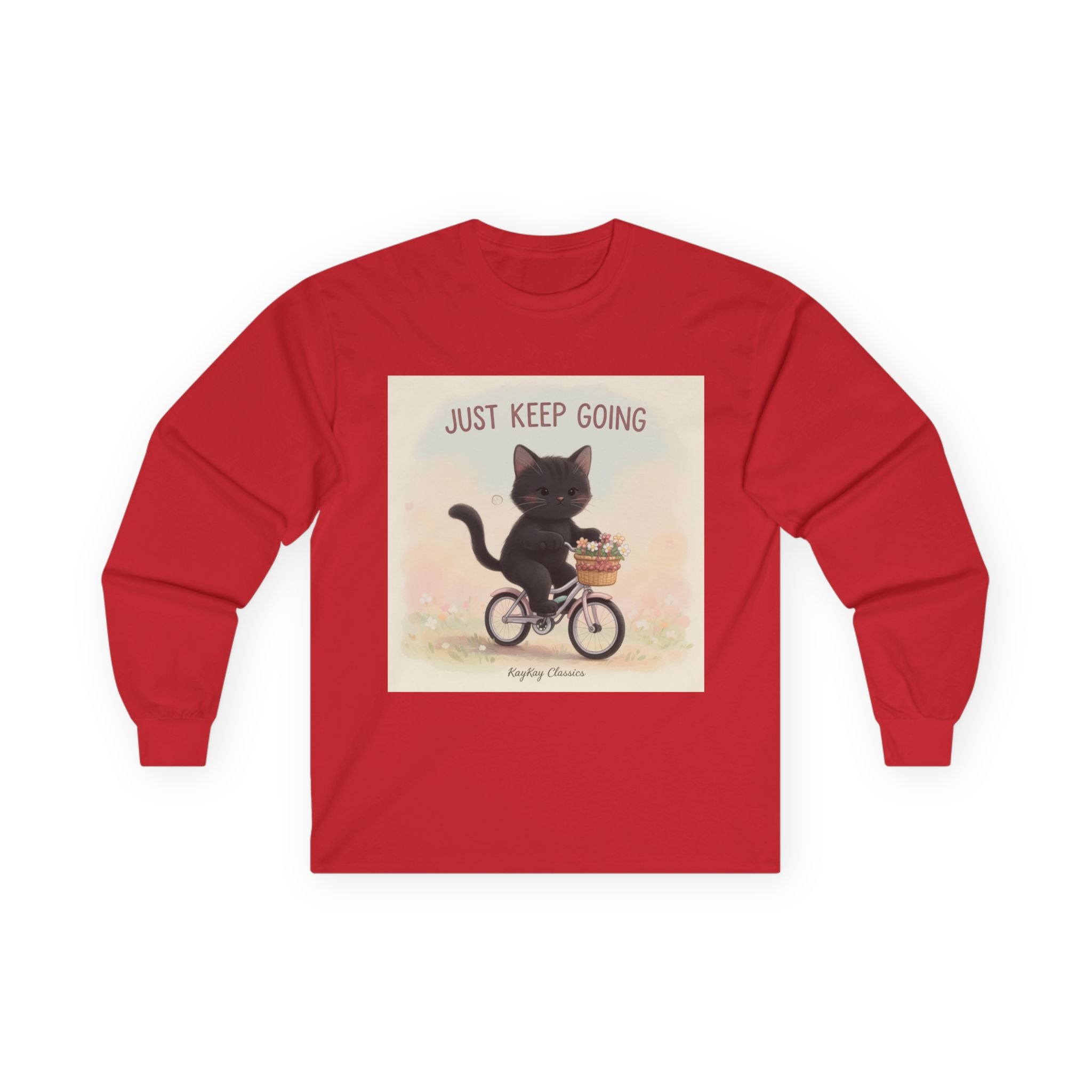 JUST KEEP GOING Cat Long Sleeve Tee