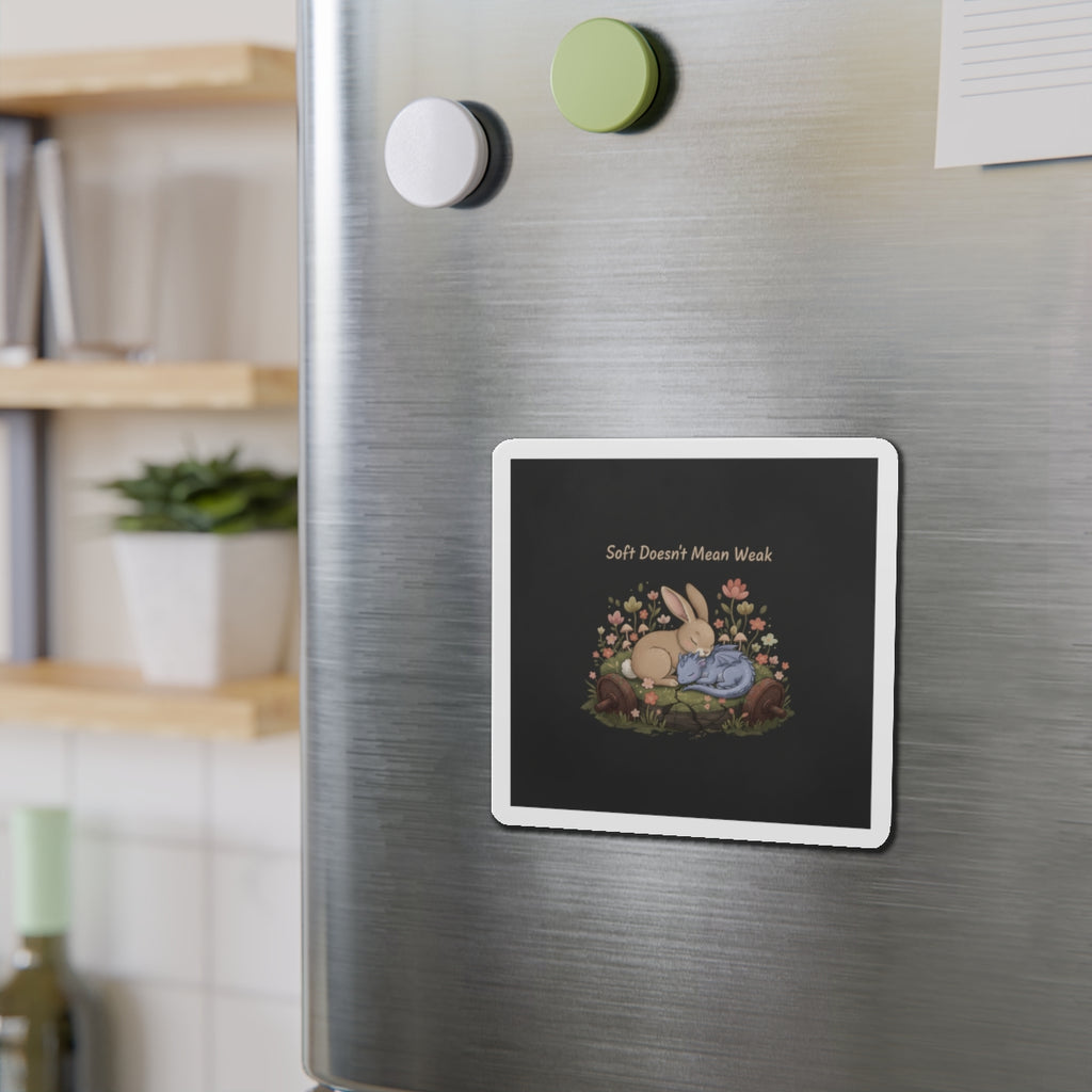 Dragon Die-Cut Magnet – Soft Doesnt Mean Weak