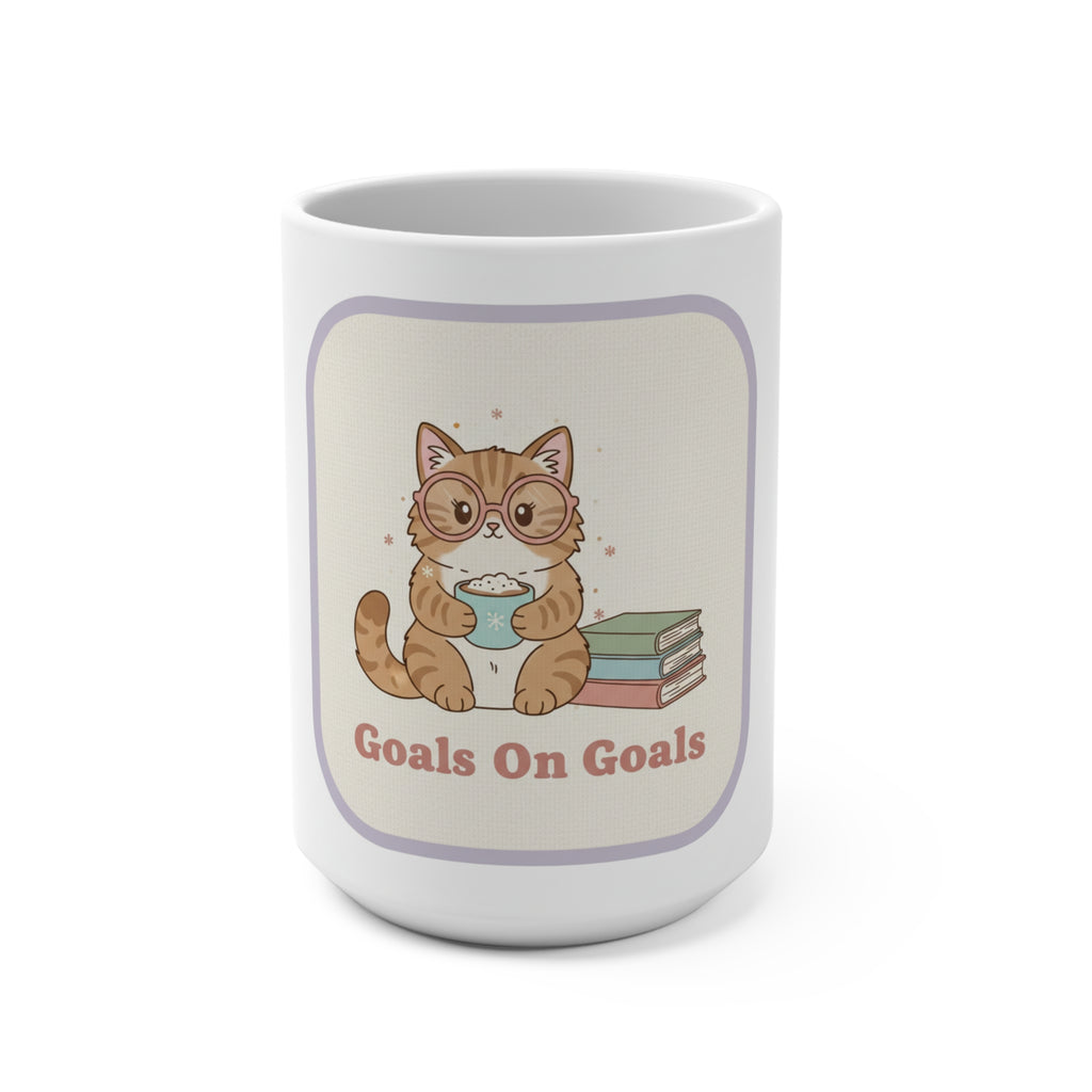 Goals On Goals Cat Mug 15oz