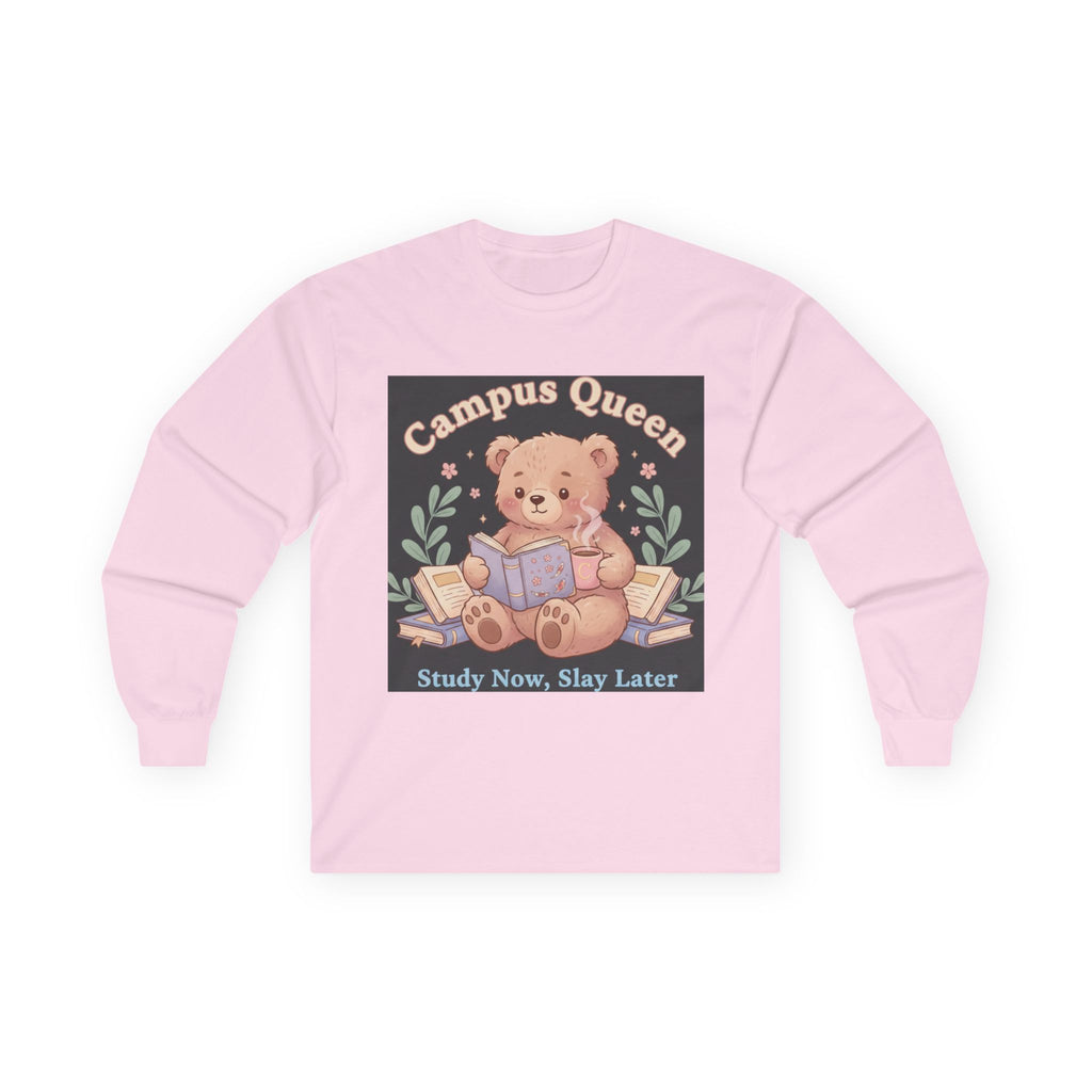 Bear Long Sleeve Tee – Campus Queen Study Now Slay Later