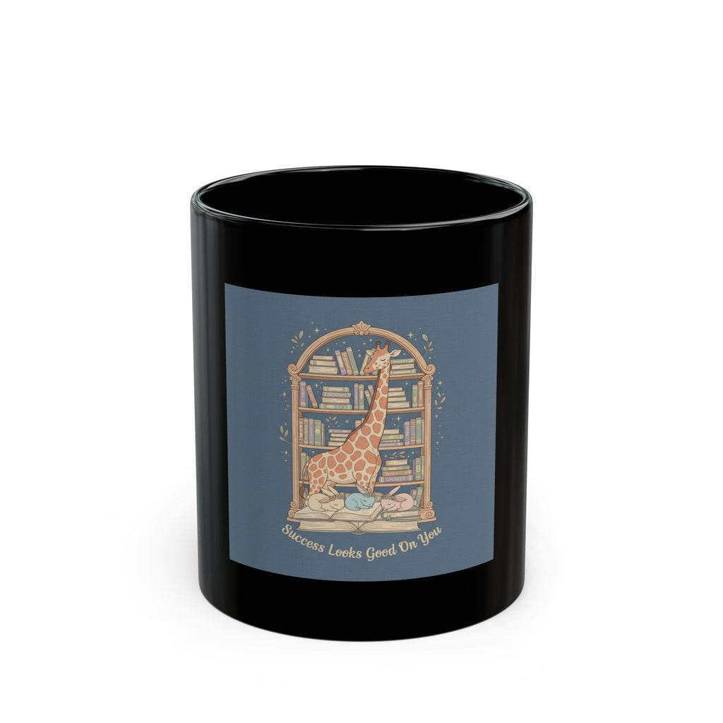 Success Looks Good On You Giraffe Black Mug 11oz