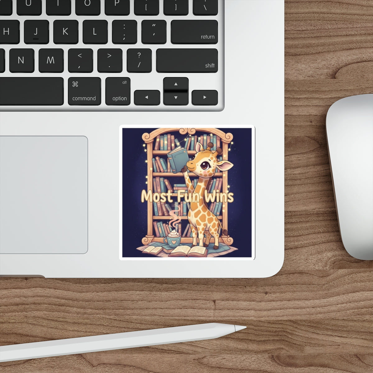 Giraffe Die-Cut Sticker – Most Fun Wins