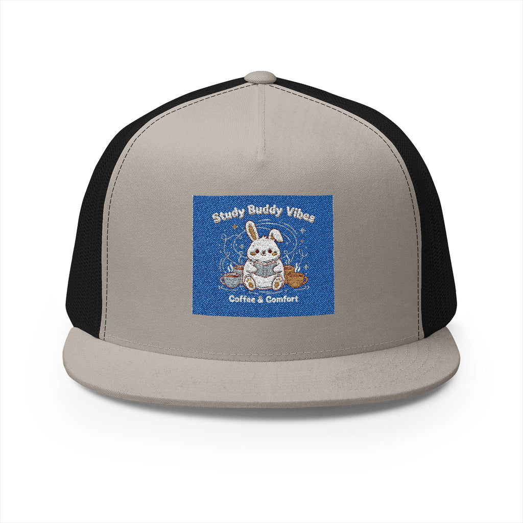 Bunny Trucker Cap – Study Buddy Vibes Coffee Comfort