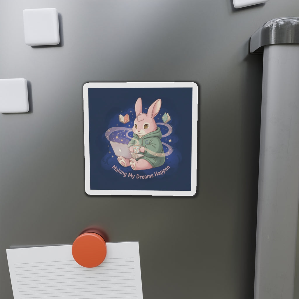 Rabbit Die-Cut Magnet – Making My Dreams Happen