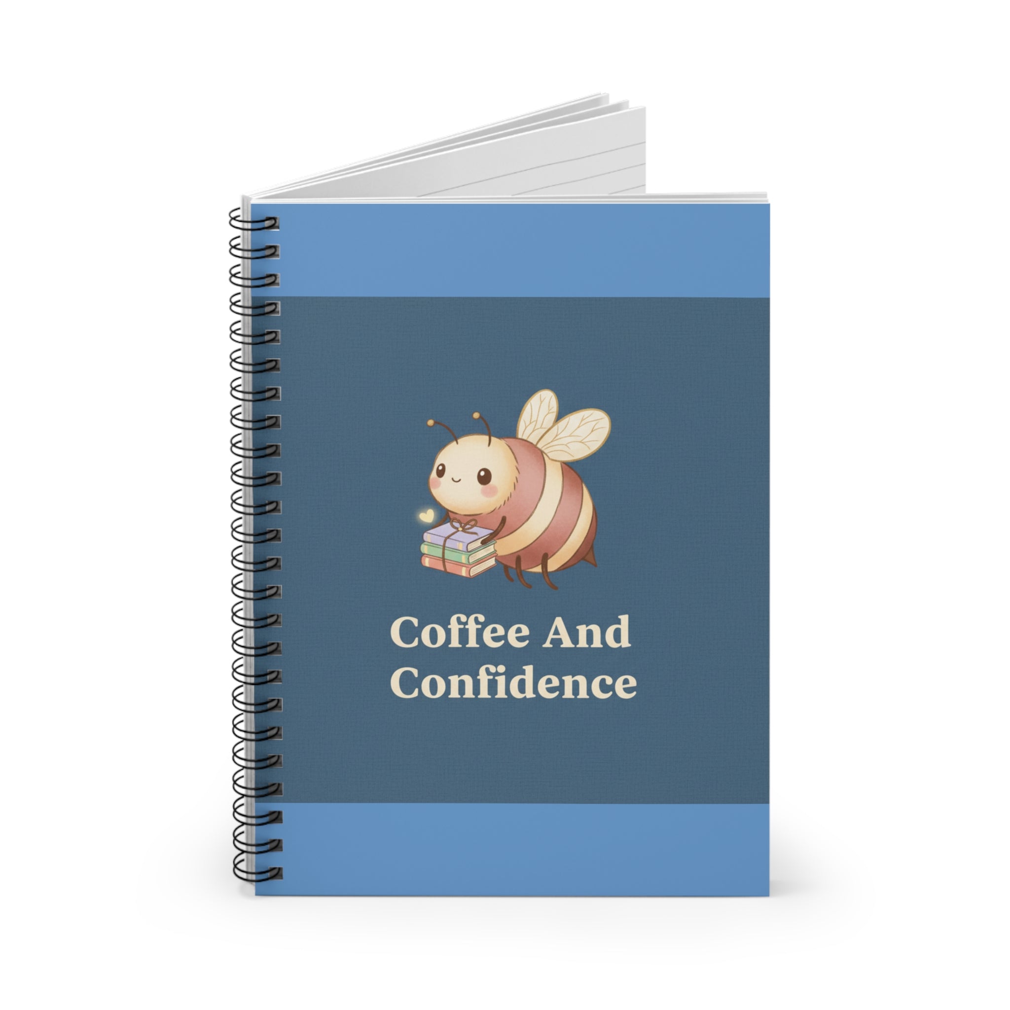 Bee Spiral Notebook – Coffee and Confidence