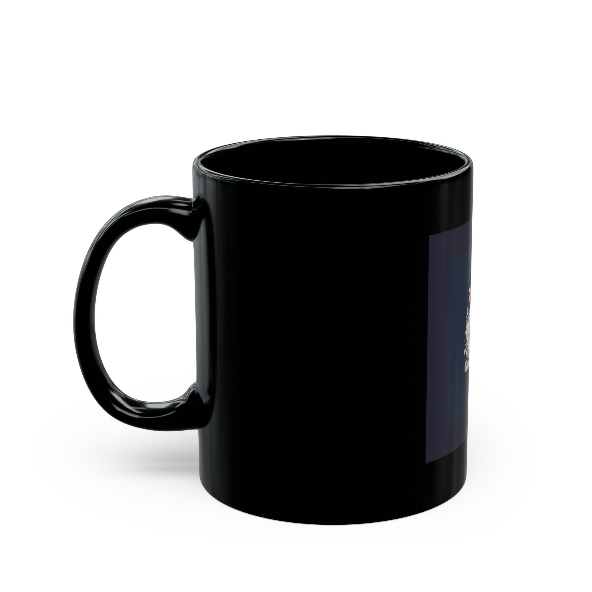Gentle Strength Bees Black Mug 11oz